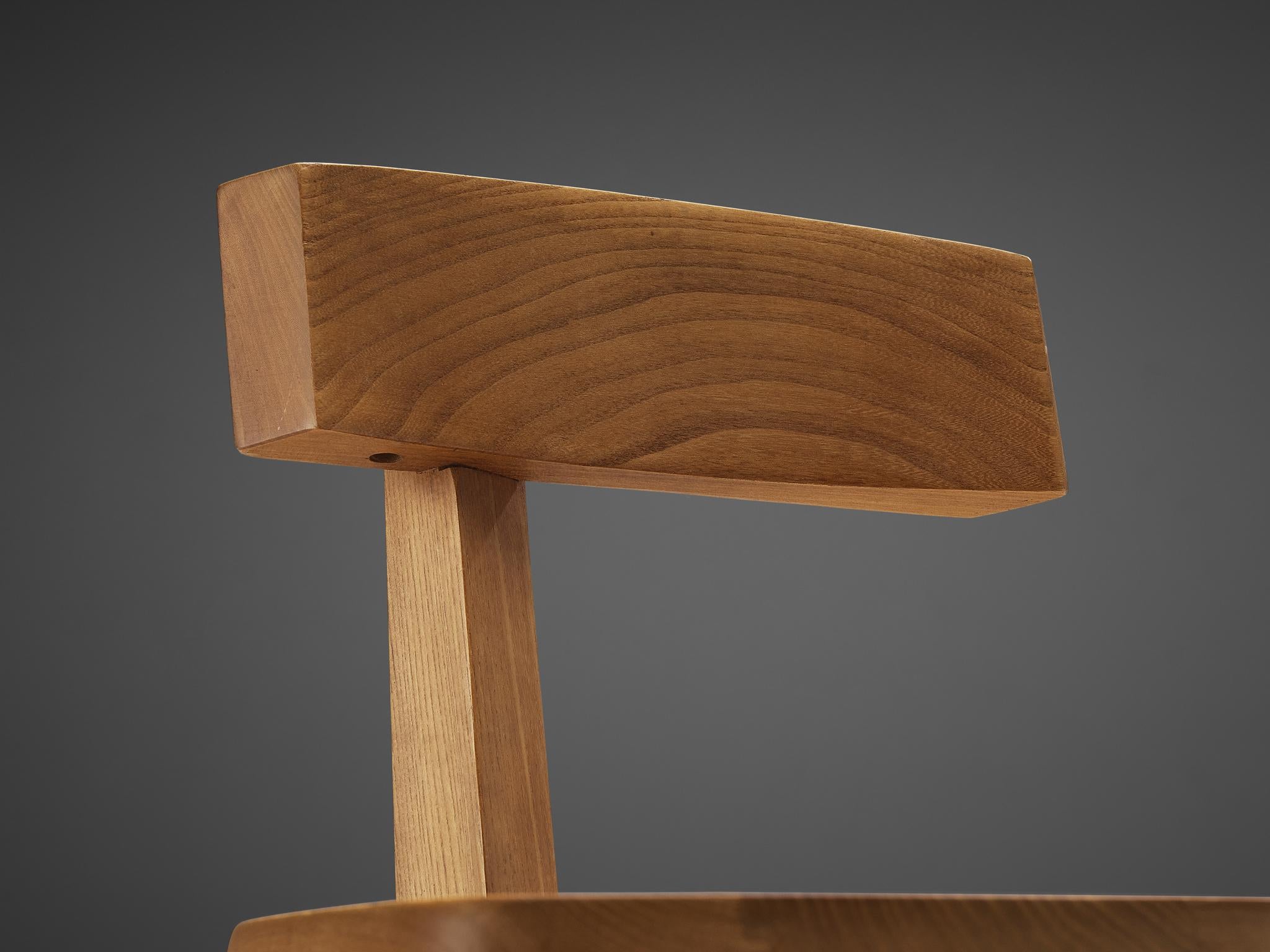Pierre Chapo Sculptural Chairs in Solid Elm 2