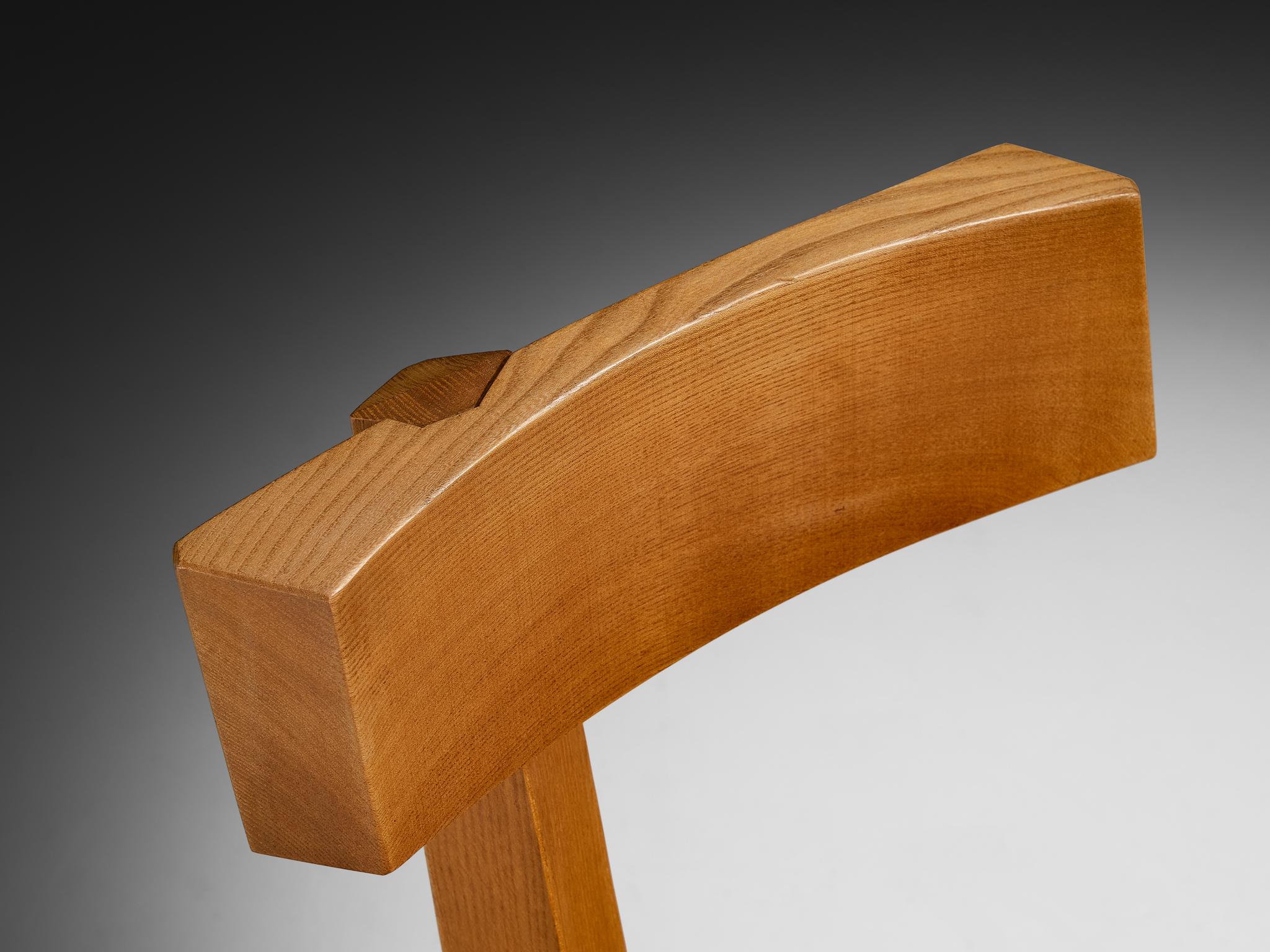 Orme Chaise sculpturale 'S34' en orme de Pierre Chapo en vente