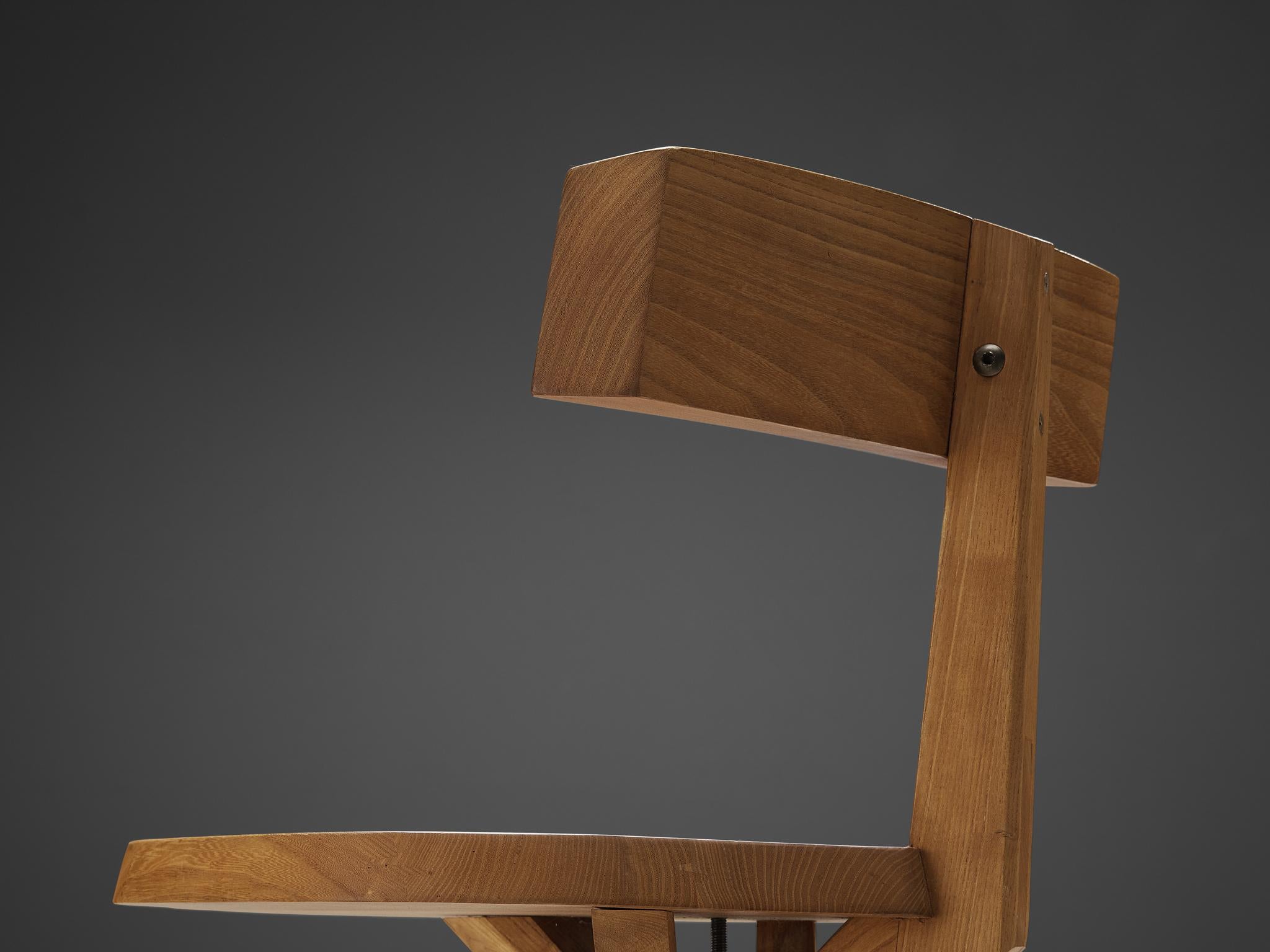 Pierre Chapo Sculptural 'S34' Chairs in Solid Elm  For Sale 8