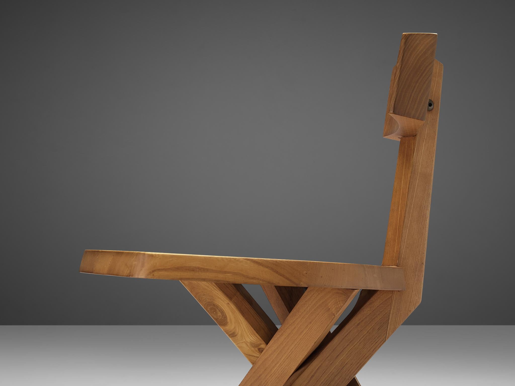 Pierre Chapo: Skulpturale Stühle „S34“ aus massiver Ulme  im Angebot 1