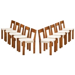 Pierre Chapo Set of Ten
S24
Dining Chairs in Elm and Canvas