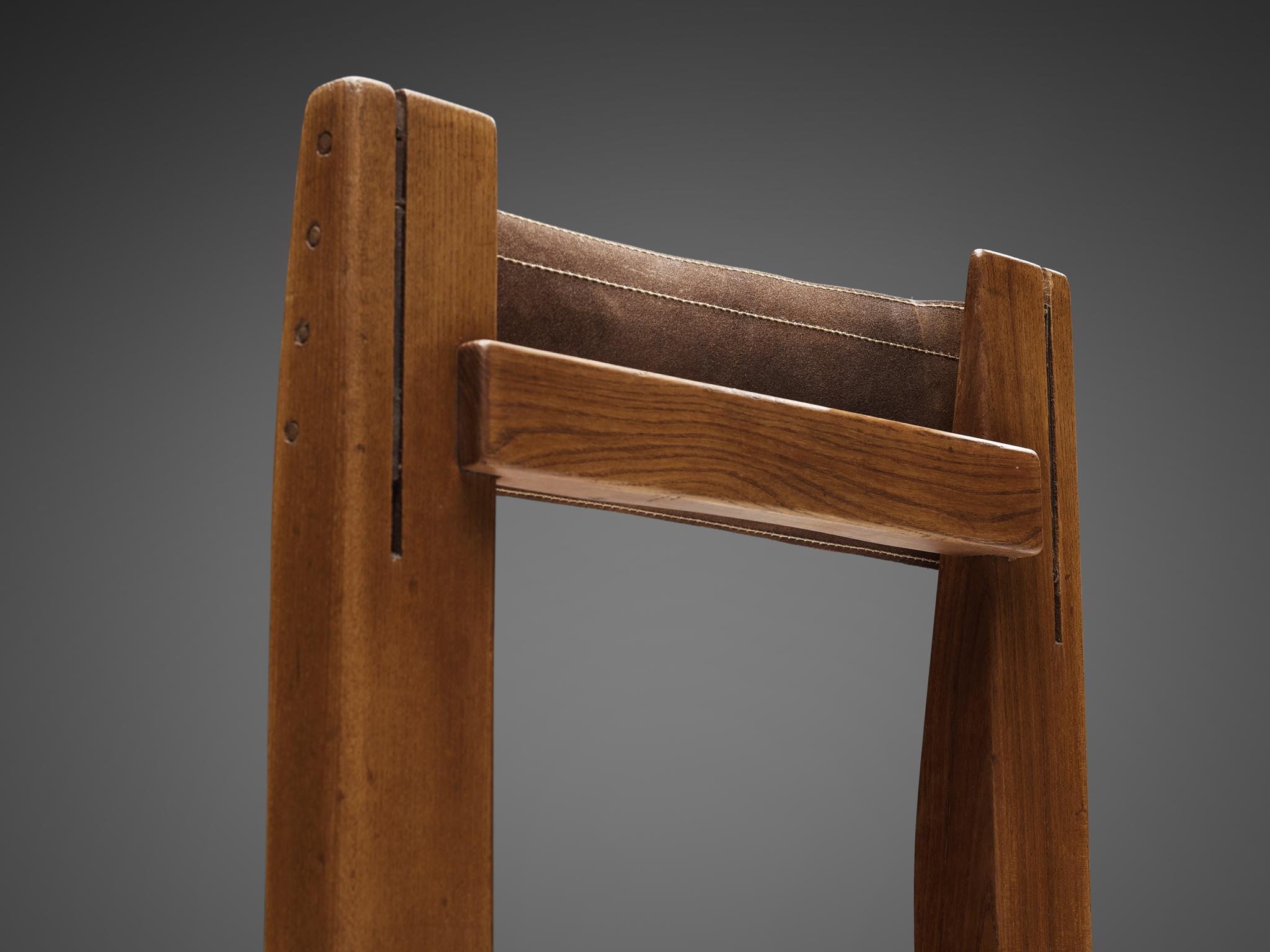 Pierre Chapo Set of Twelve 'S11' Chairs in Cognac Leather In Good Condition In Waalwijk, NL