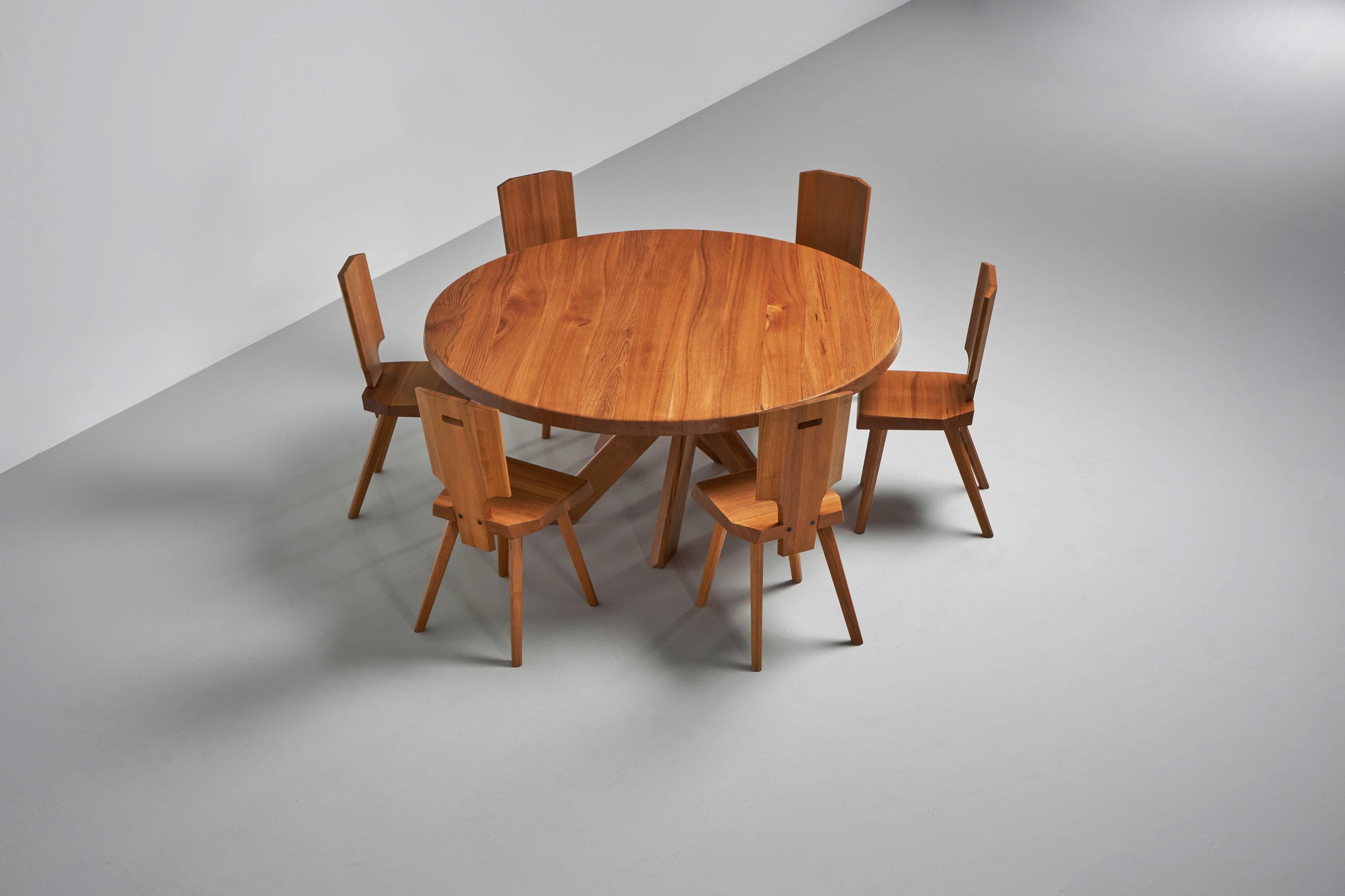 Pierre Chapo sfax dining table T21E France 1965 For Sale 7
