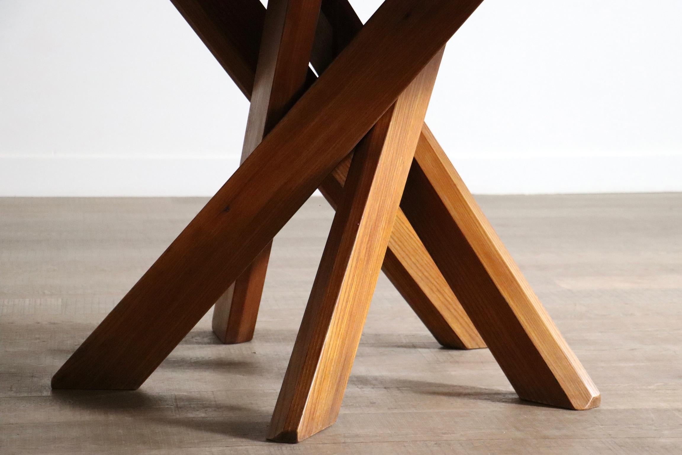 Pierre Chapo Sfax T21D Dining table in solid Elm, France 1970s For Sale 6