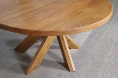 Pierre Chapo Sfax T21D Esstisch aus massiver Ulme, Frankreich 1970er Jahre