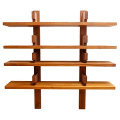 Pierre Chapo. Shelf or bookcase in natural elm. 1980s. LS68186504