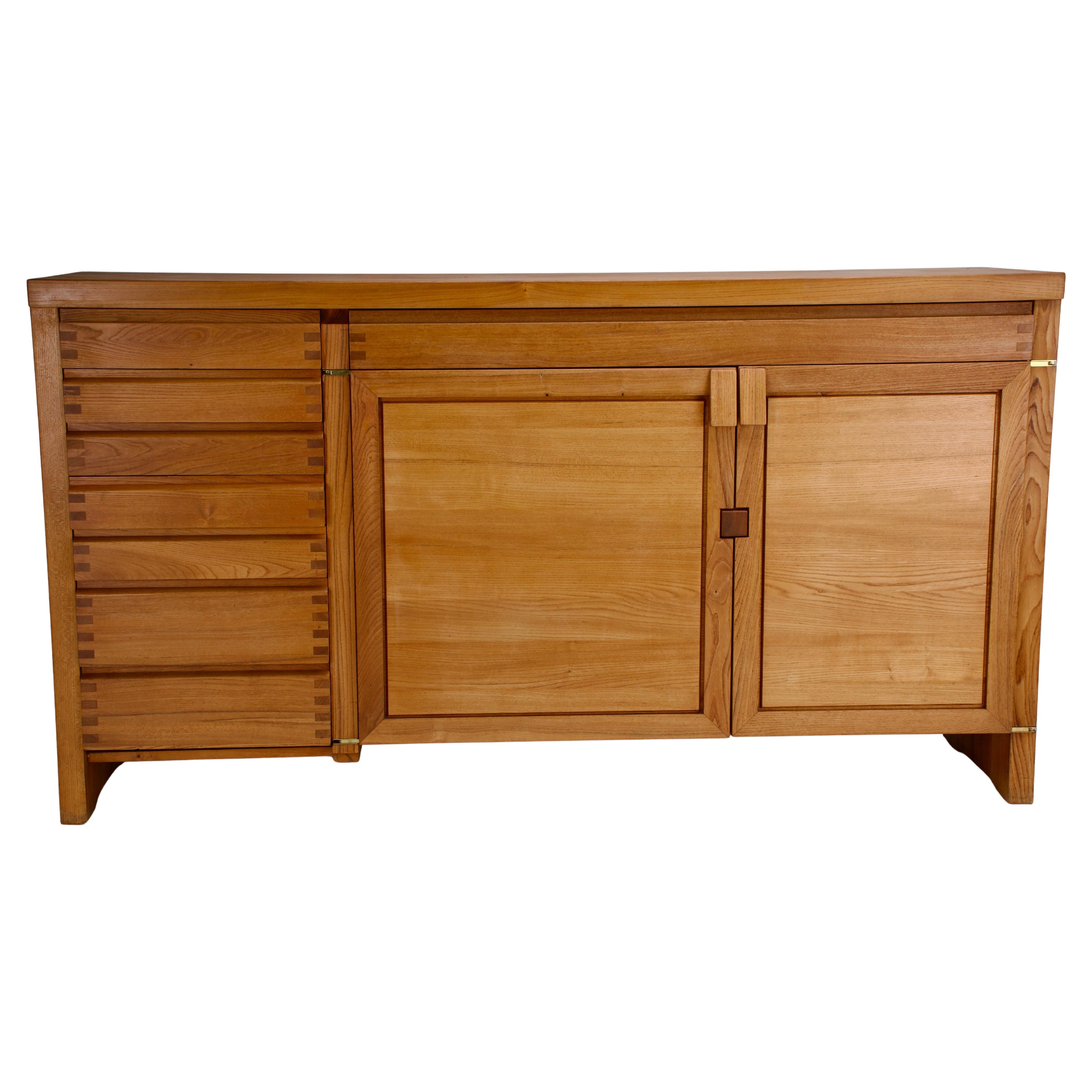Mid-Century Modern Pierre Chapo Sideboard Buffet Dresser Model R13A For Sale