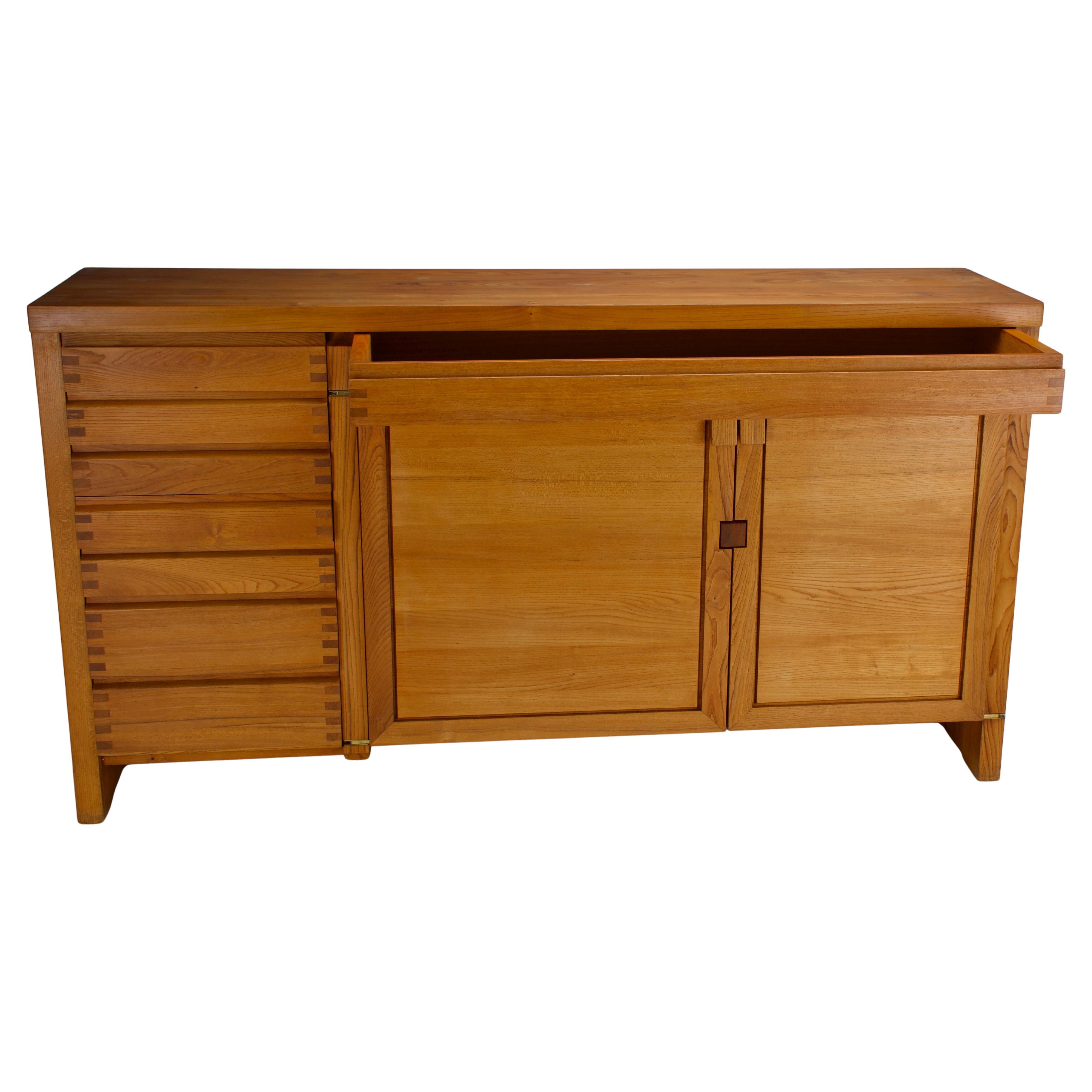 French Pierre Chapo Sideboard Buffet Dresser Model R13A For Sale