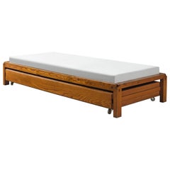 Pierre Chapo Solid Elm Bed L03, circa 1965