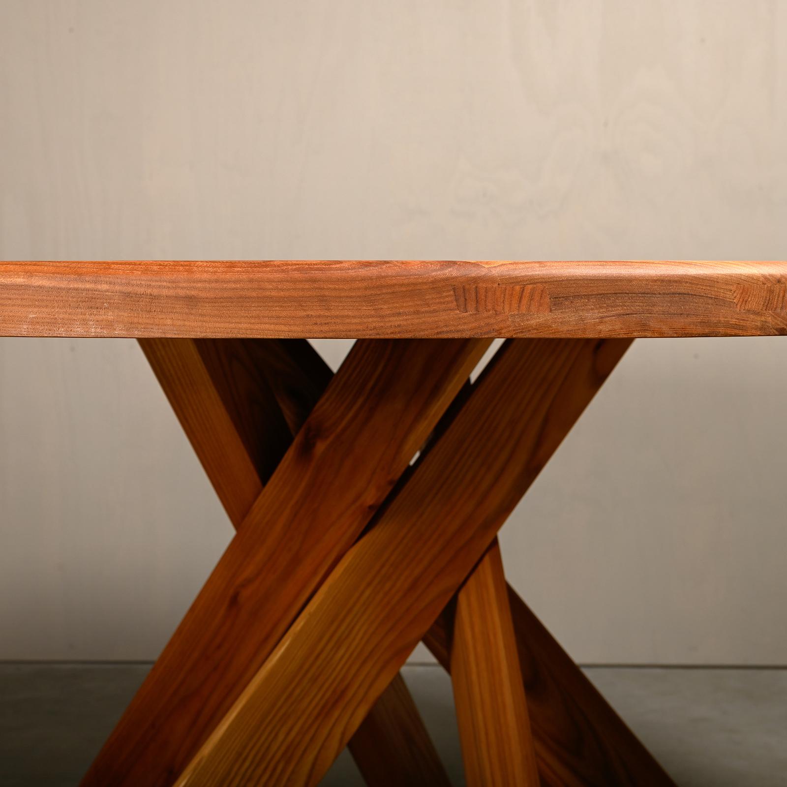 Pierre Chapo Solid Elm T21 'Model D' Table by Chapo Création, France en vente 7
