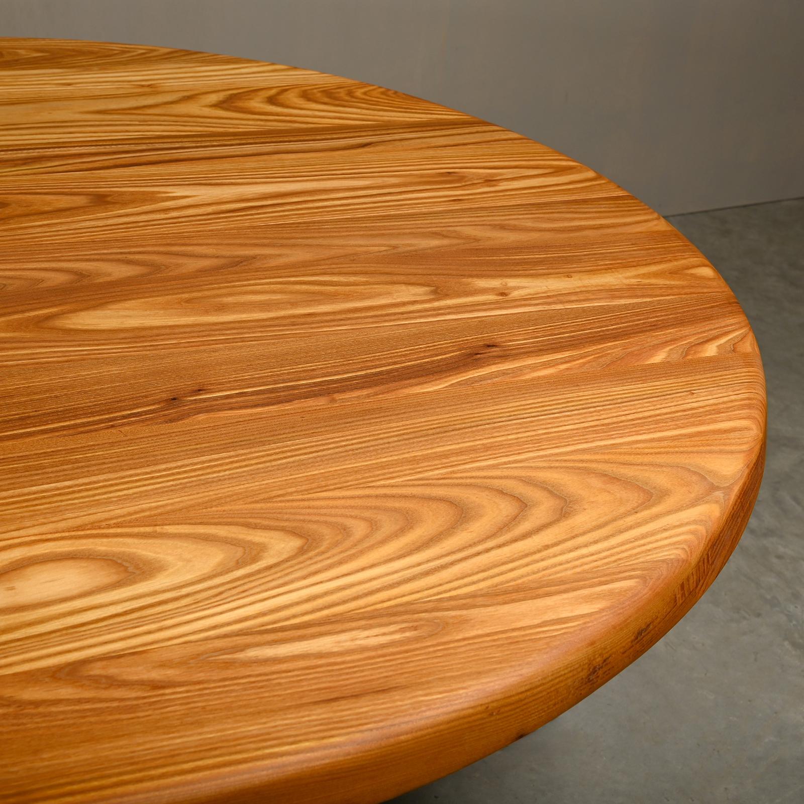 Mid-20th Century Pierre Chapo Solid Elm T21 'Model D' Table by Chapo Création, France