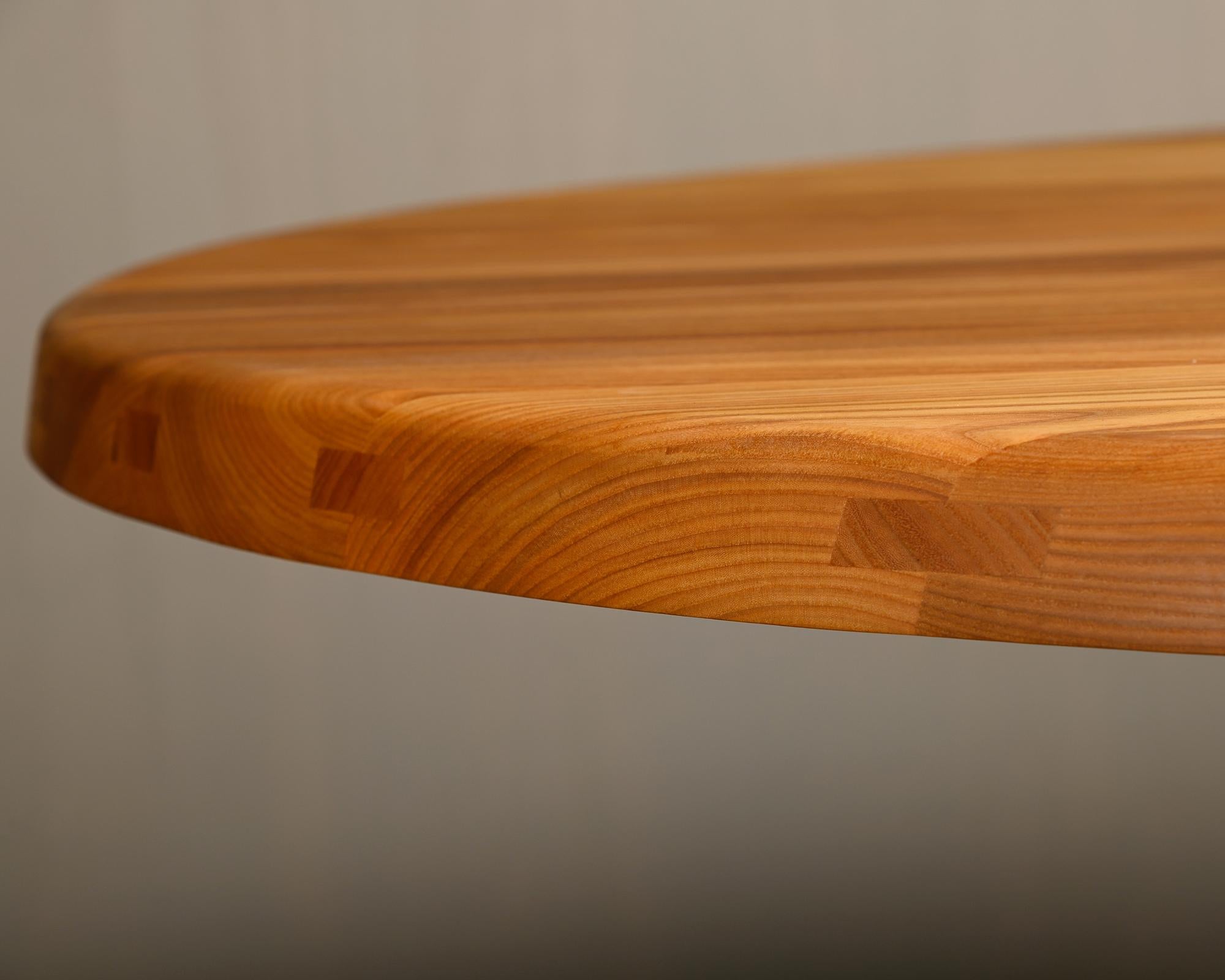 Pierre Chapo Solid Elm T21 'Model D' Table by Chapo Création, France 2