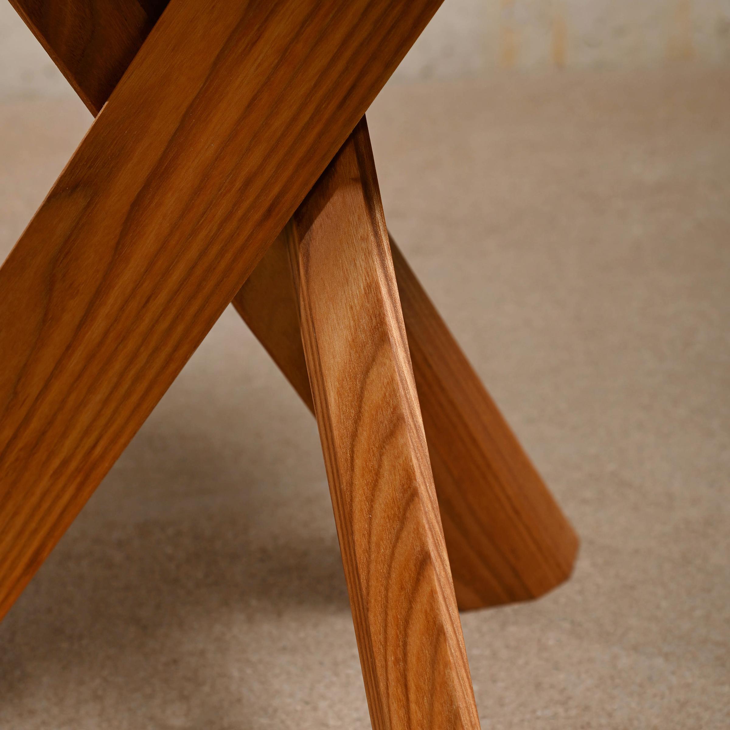 Pierre Chapo Solid Elmwood Stool S31A by Chapo Creation, France 6