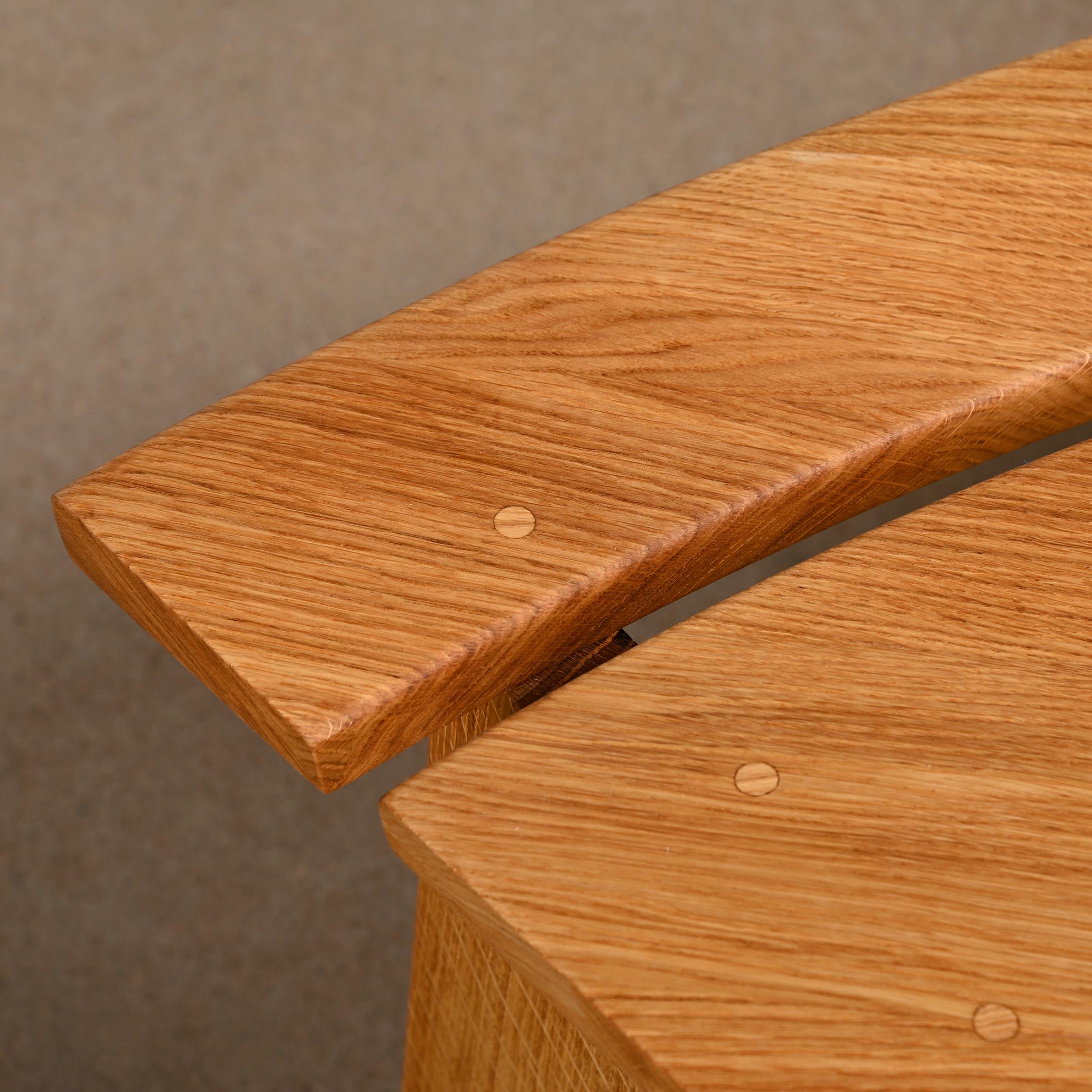 Pierre Chapo Solid Oak S38 (Model a) Bench by Chapo Creation, France 4