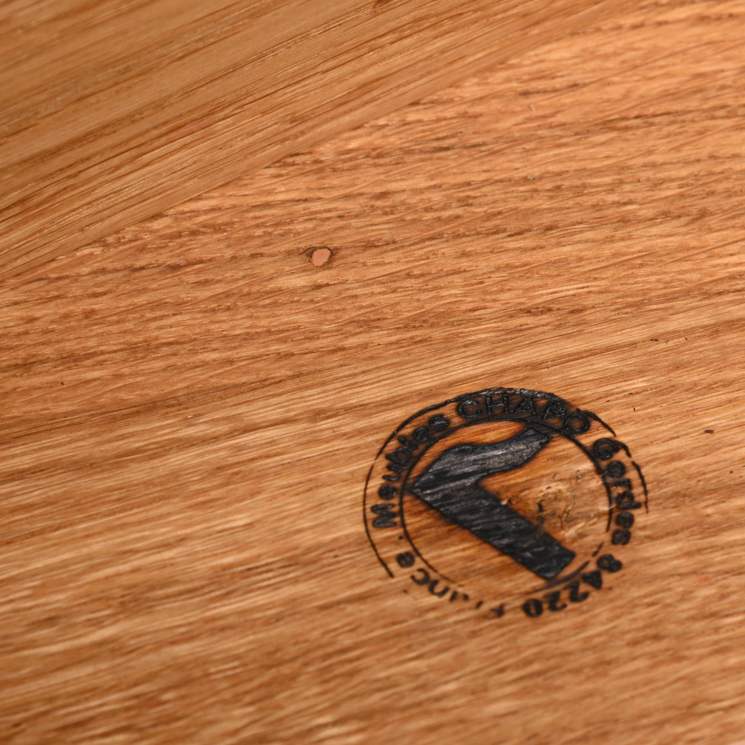 Pierre Chapo Solid Oak S38 (Model a) Bench by Chapo Creation, France 5