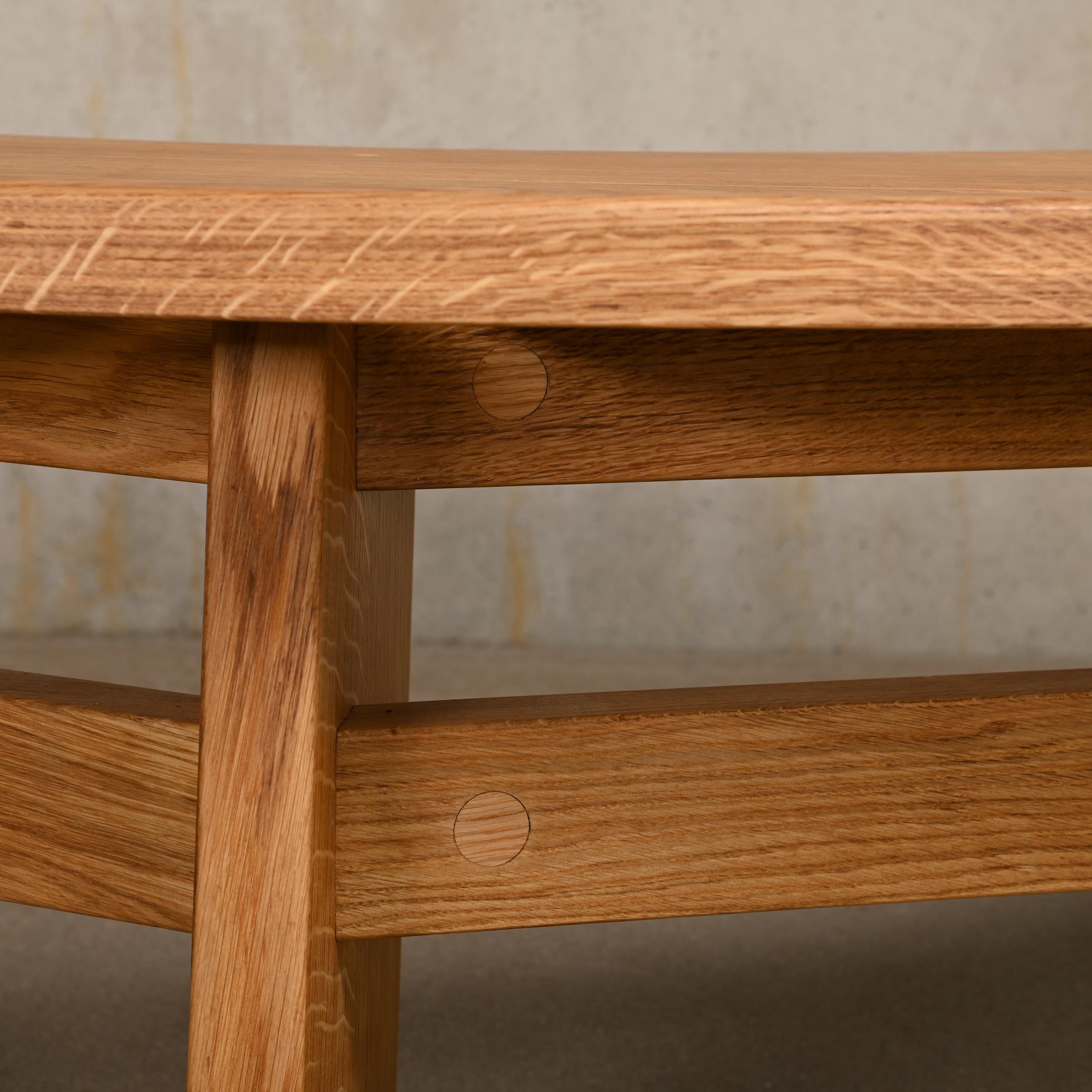 Mid-20th Century Pierre Chapo Solid Oak S38 (Model a) Bench by Chapo Creation, France