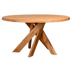 Pierre Chapo Solid Oak T21 'Model D' Table by Chapo Creation, France