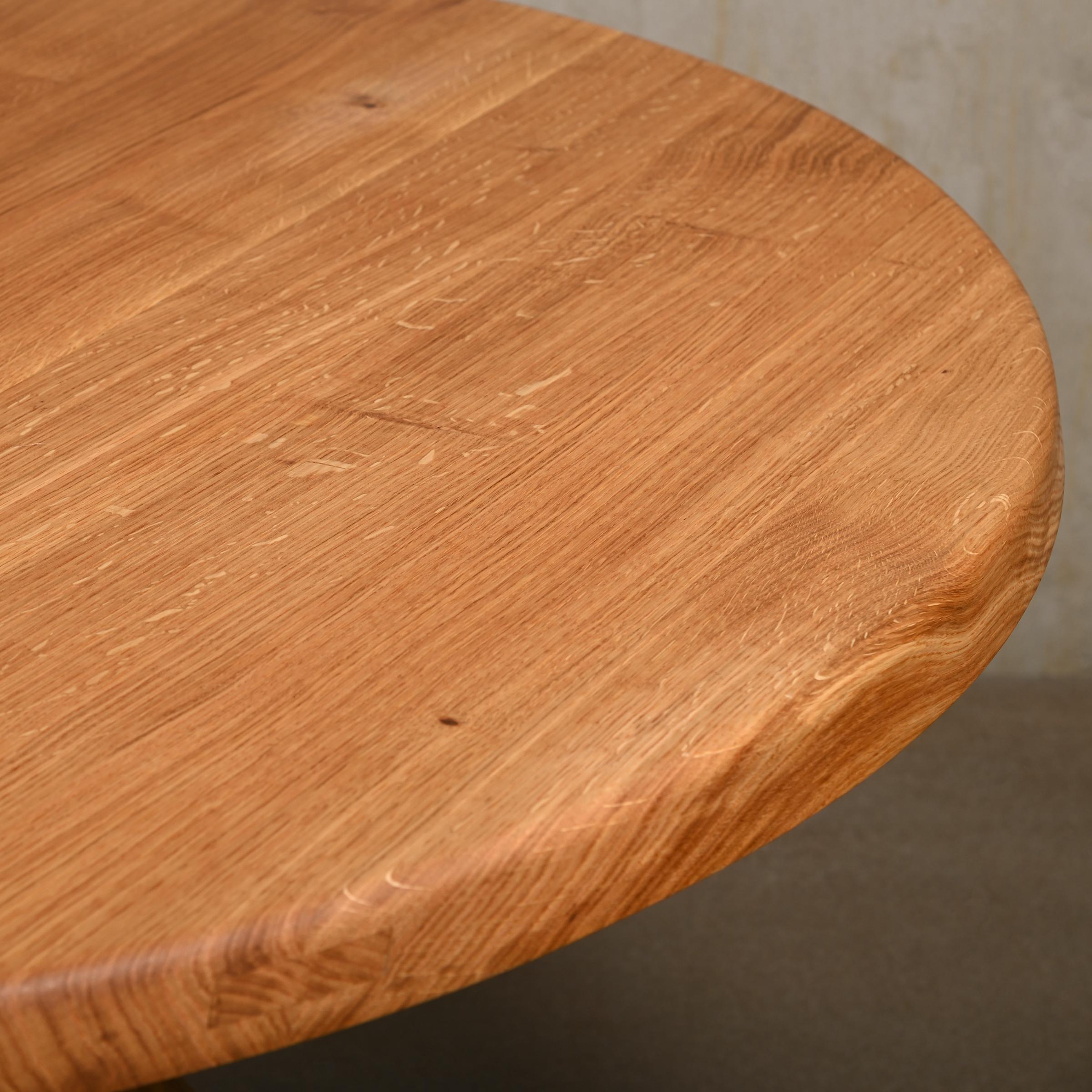 Pierre Chapo Solid Oak T21 'Model D' Table, France For Sale 8
