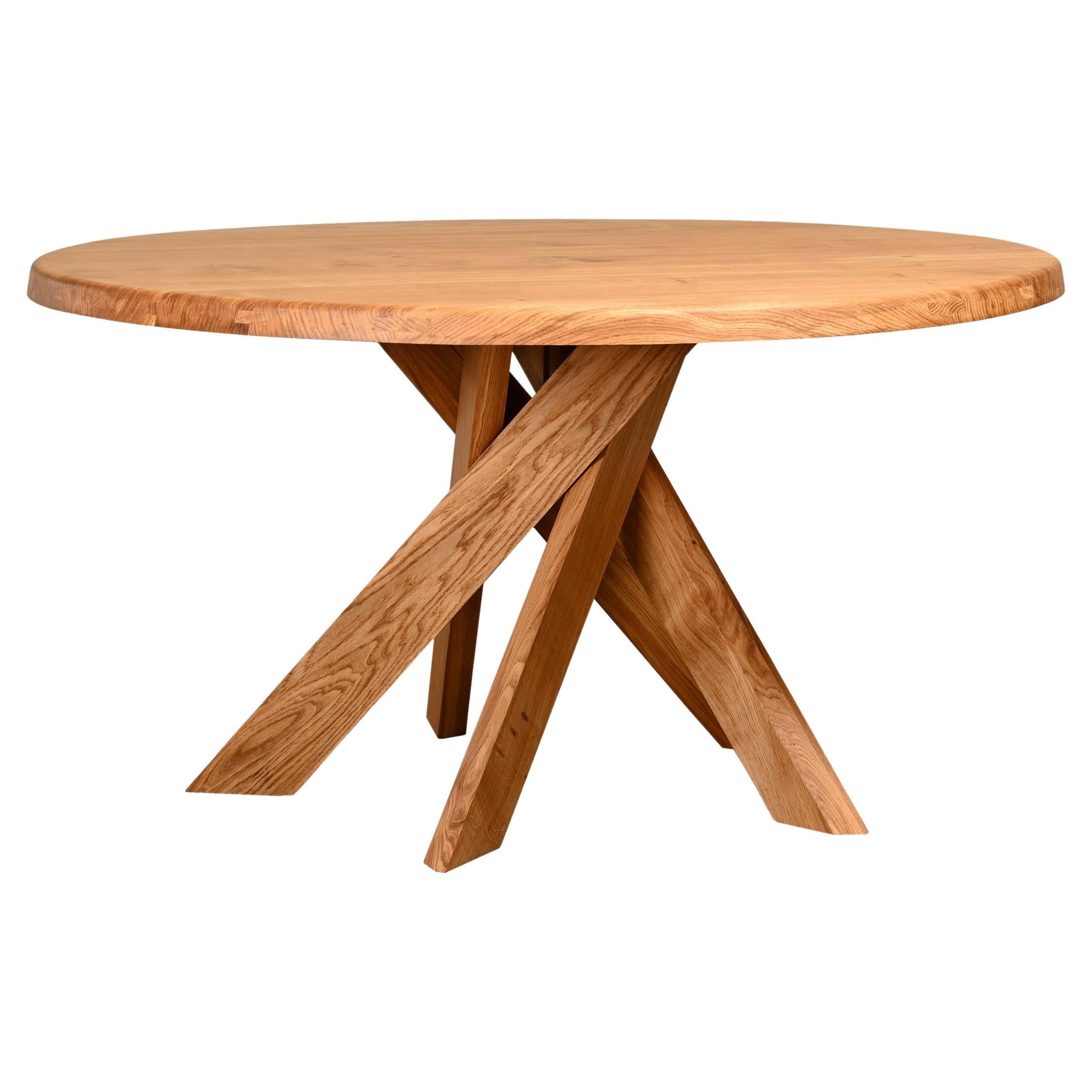 Pierre Chapo Solid Oak T21 'Model D' Table, France