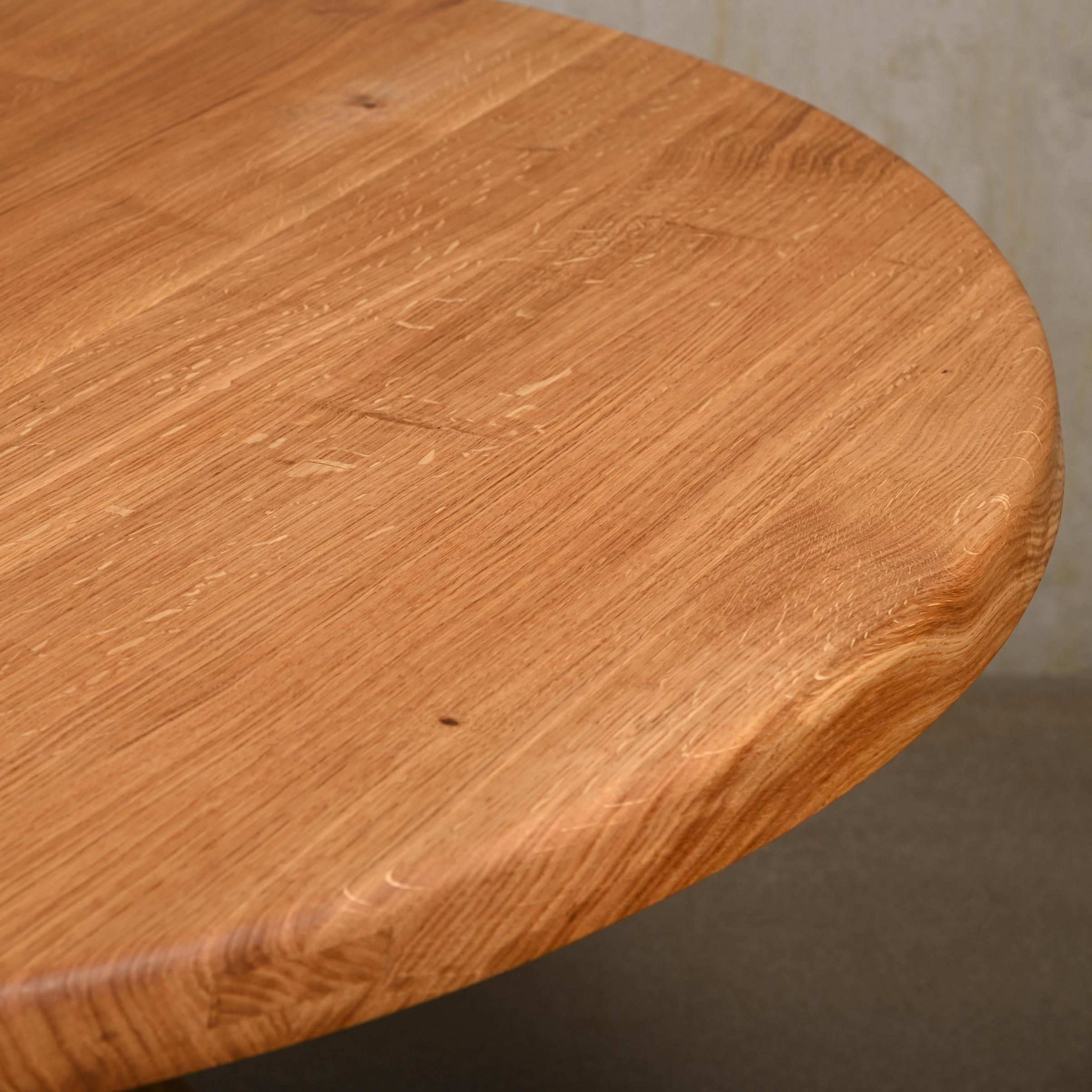 Pierre Chapo Solid Oak T21 'Model E' Table, France for Paul NY In Excellent Condition In Amsterdam, NL