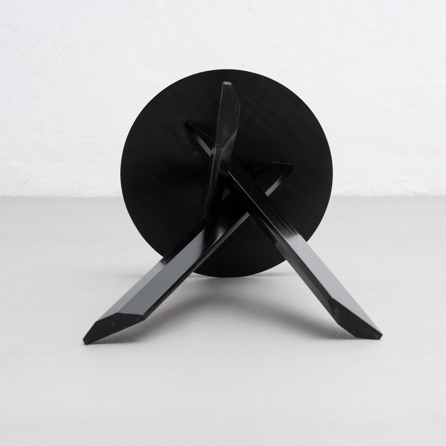 Pierre Chapo Special Black Edition S31A Wood Stool 2