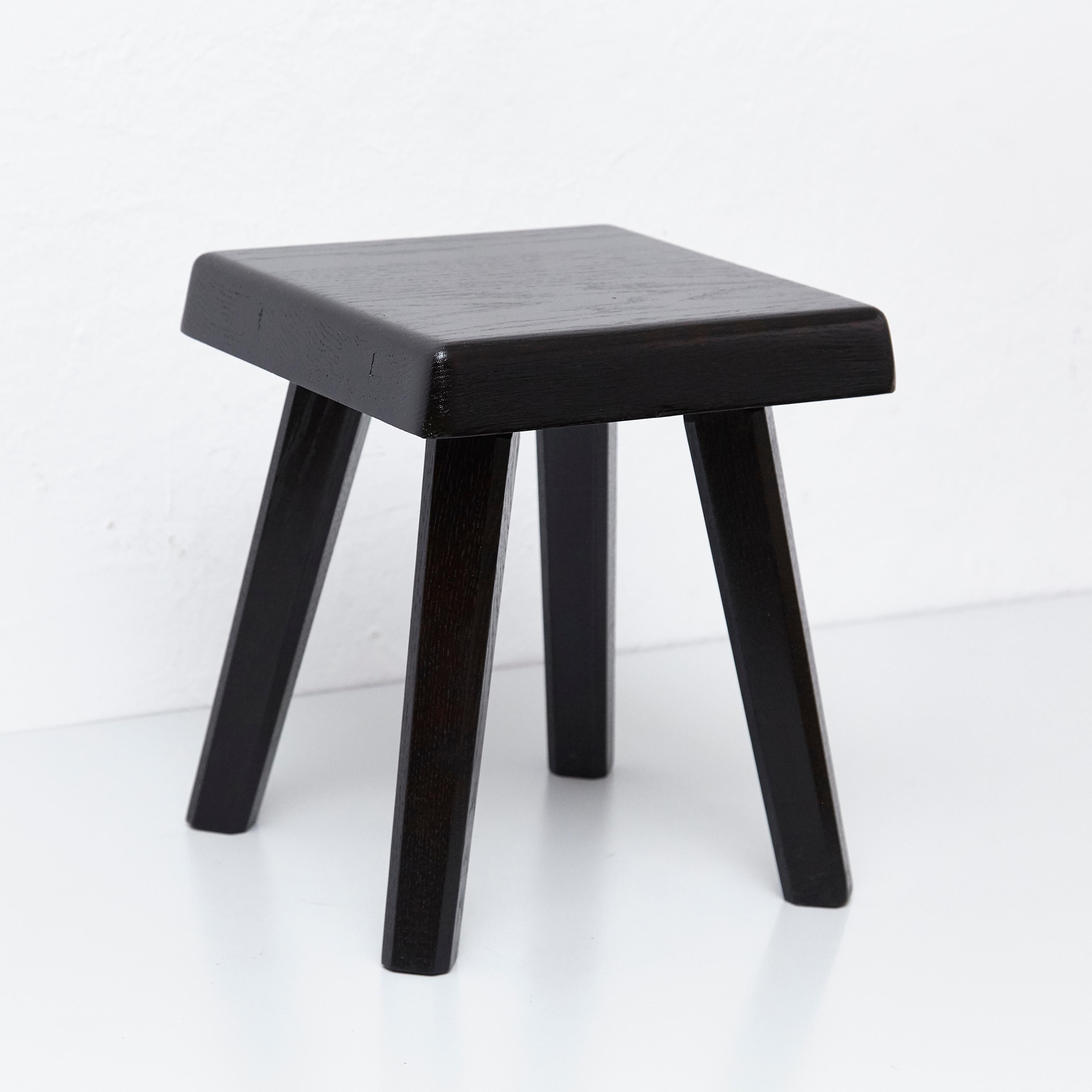 Mid-Century Modern Pierre Chapo Special Black Edition Stool