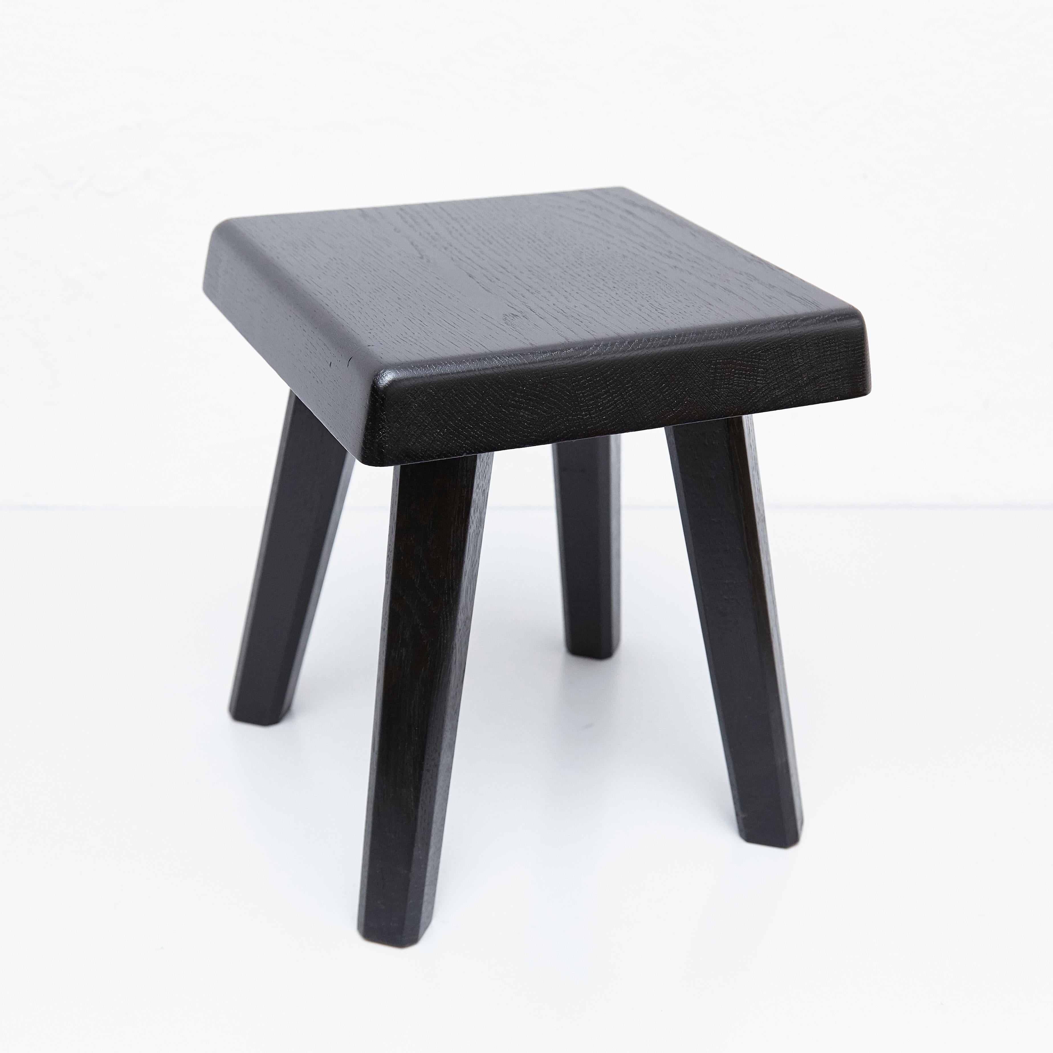 Pierre Chapo Special Black Edition Stool In Good Condition In Barcelona, Barcelona