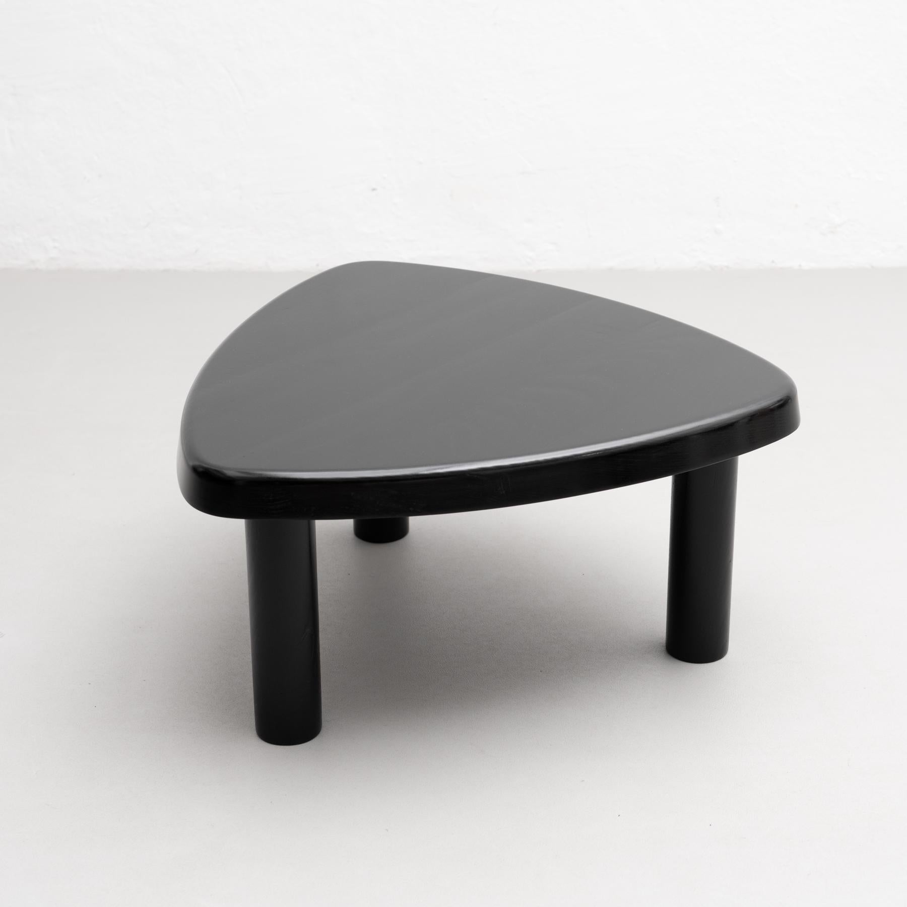 Mid-Century Modern Pierre Chapo Special Black Edition T23 Wood Side Table