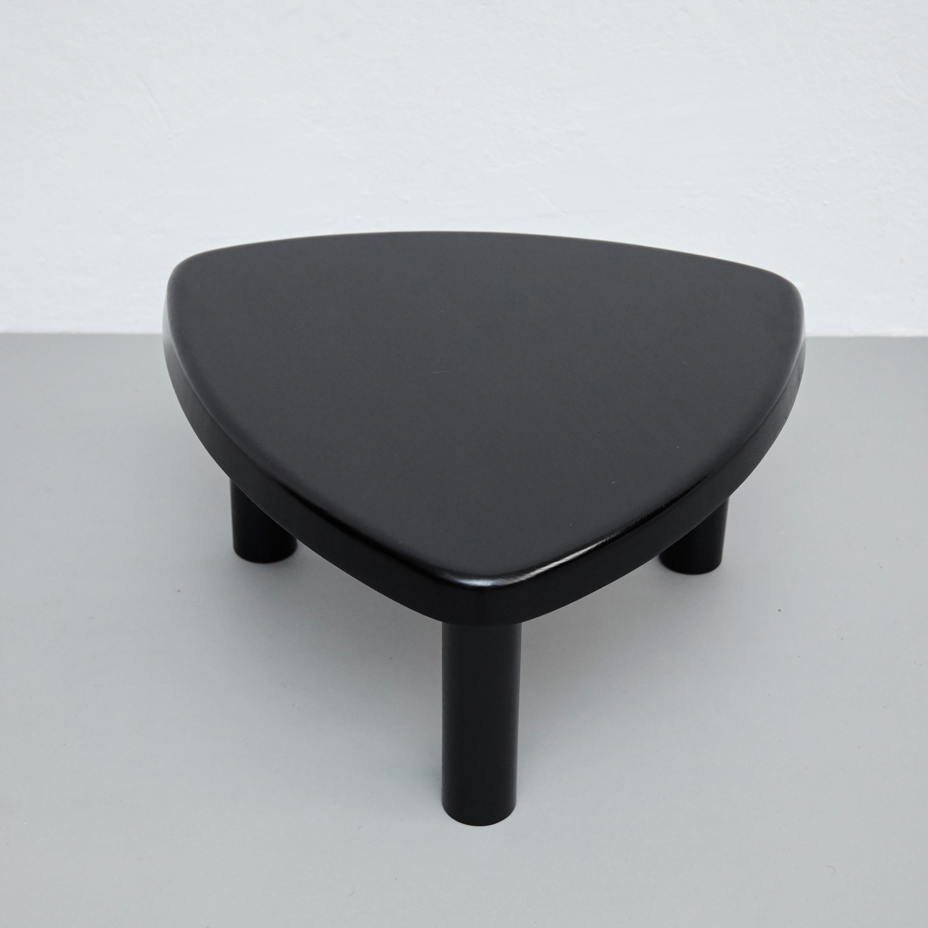 French Pierre Chapo Special Black Edition T23 Wood Side Table
