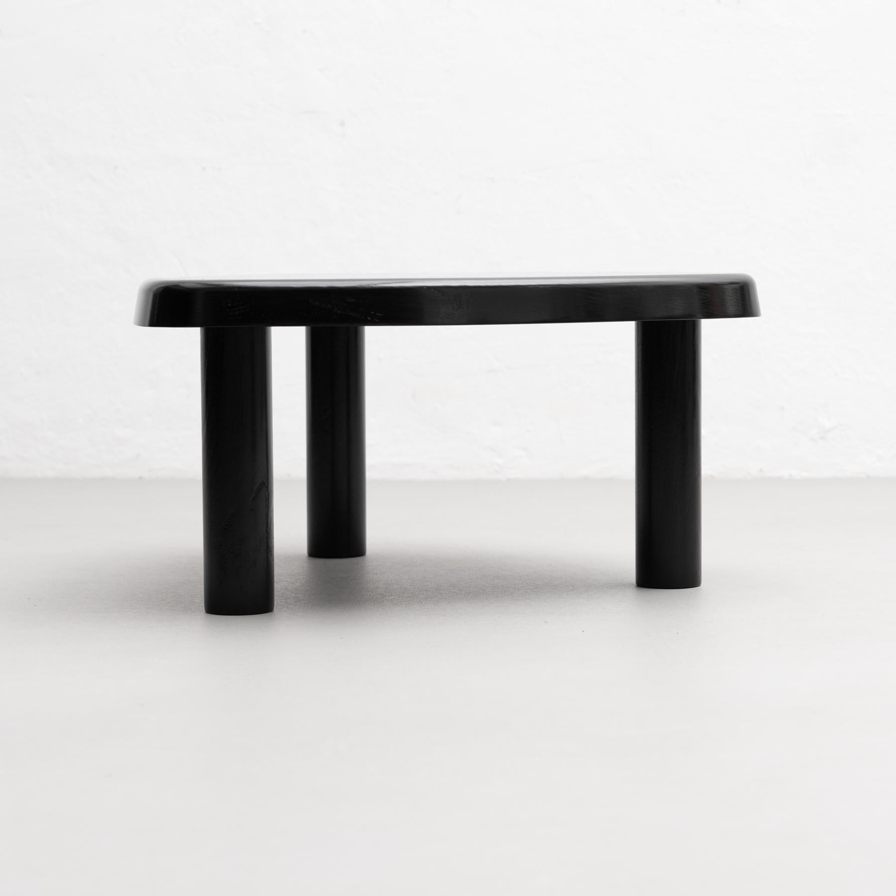 French Pierre Chapo Special Black Edition T23 Wood Side Table