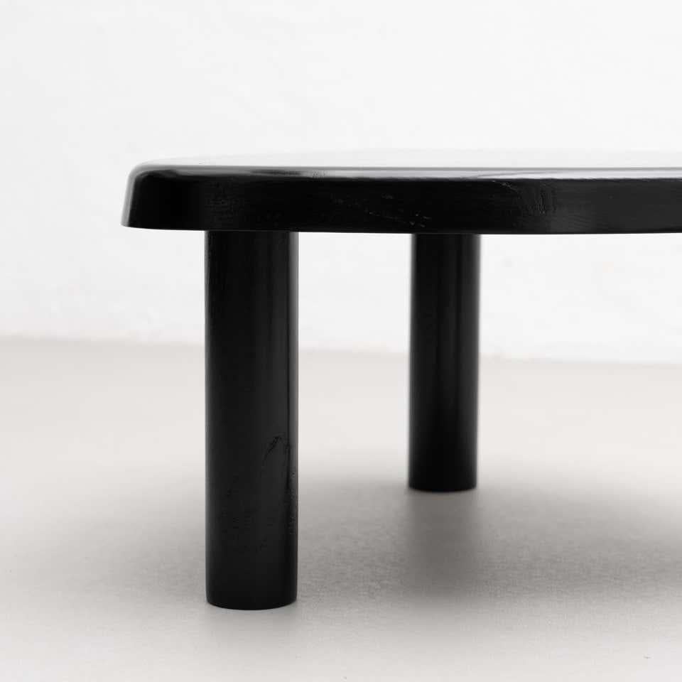 French Pierre Chapo Special Black Edition T23 Wood Side Table