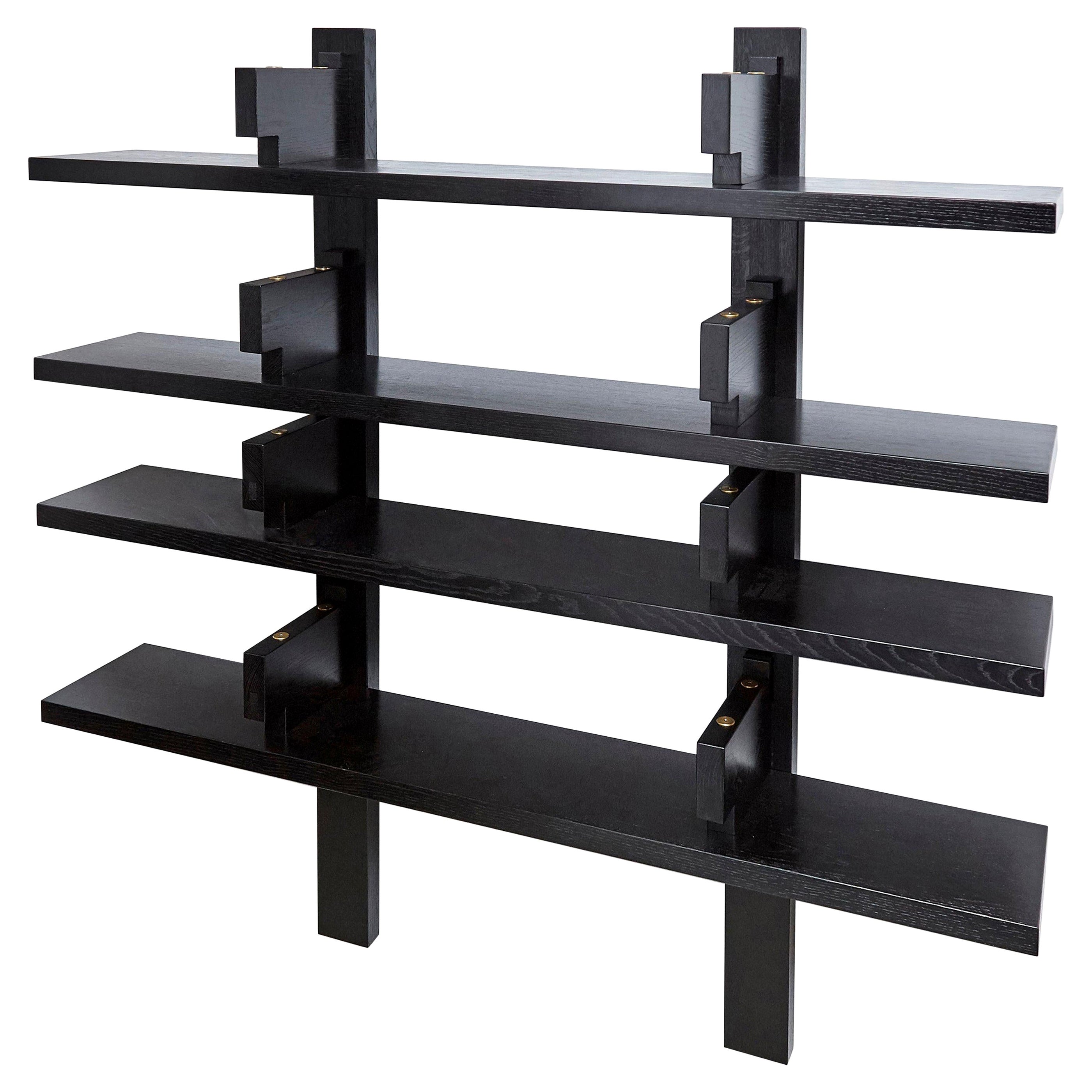 Pierre Chapo Special Black Edition Wall-Mounted Book Shelve B17 For Sale