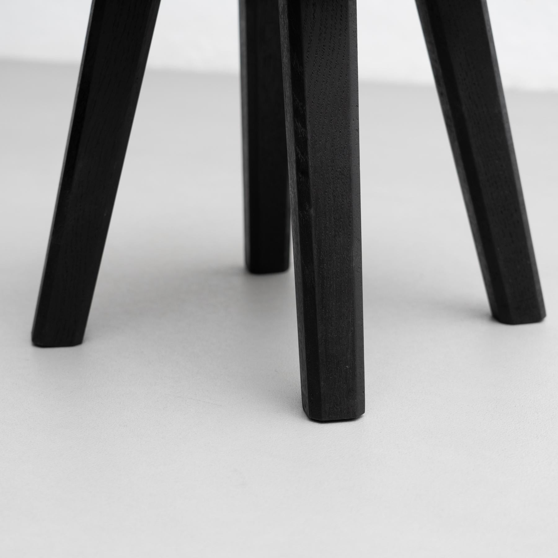 Pierre Chapo Special Black Wood Edition S01R Stool In Good Condition In Barcelona, Barcelona