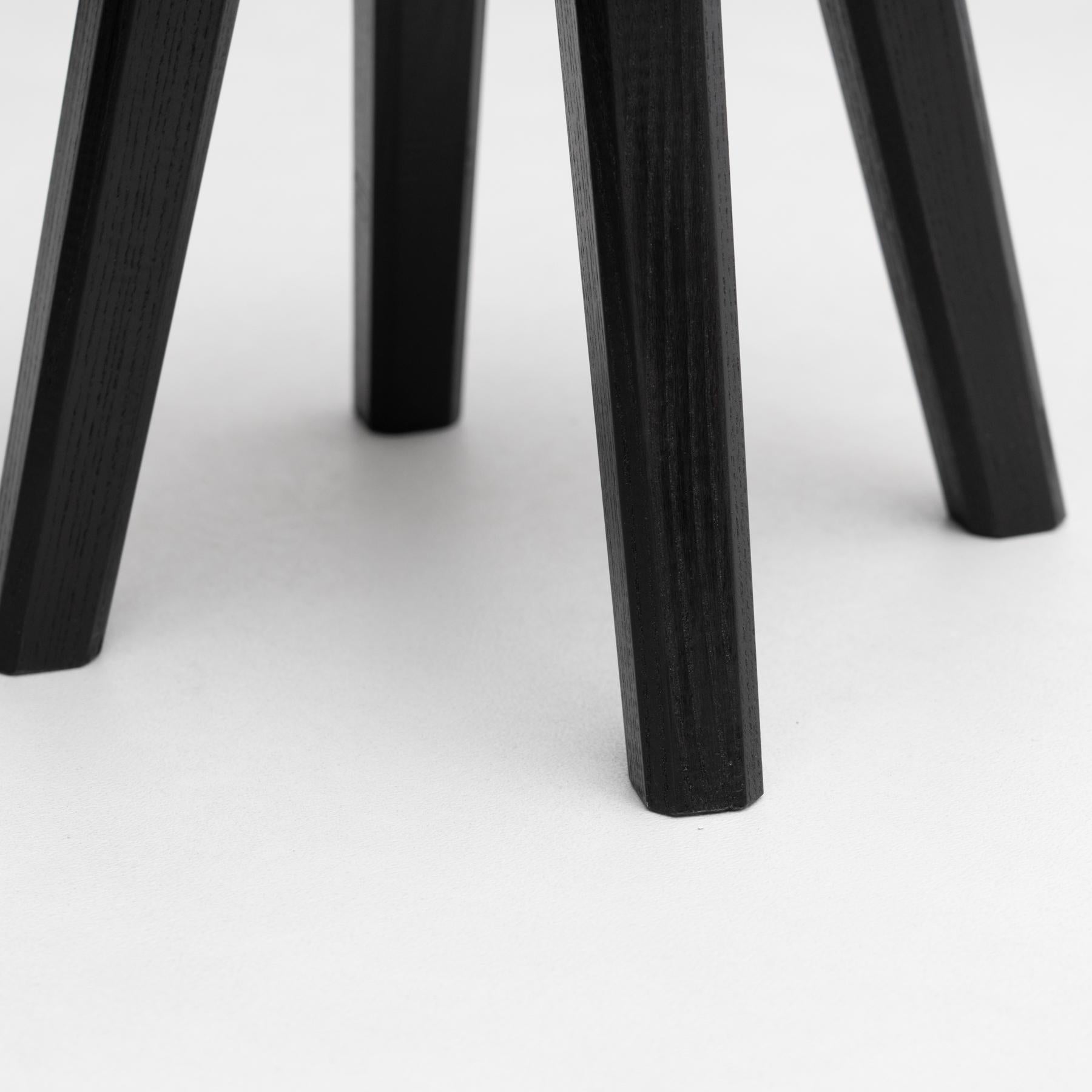 Pierre Chapo Special Black Wood Edition S01R Stool In Good Condition In Barcelona, Barcelona