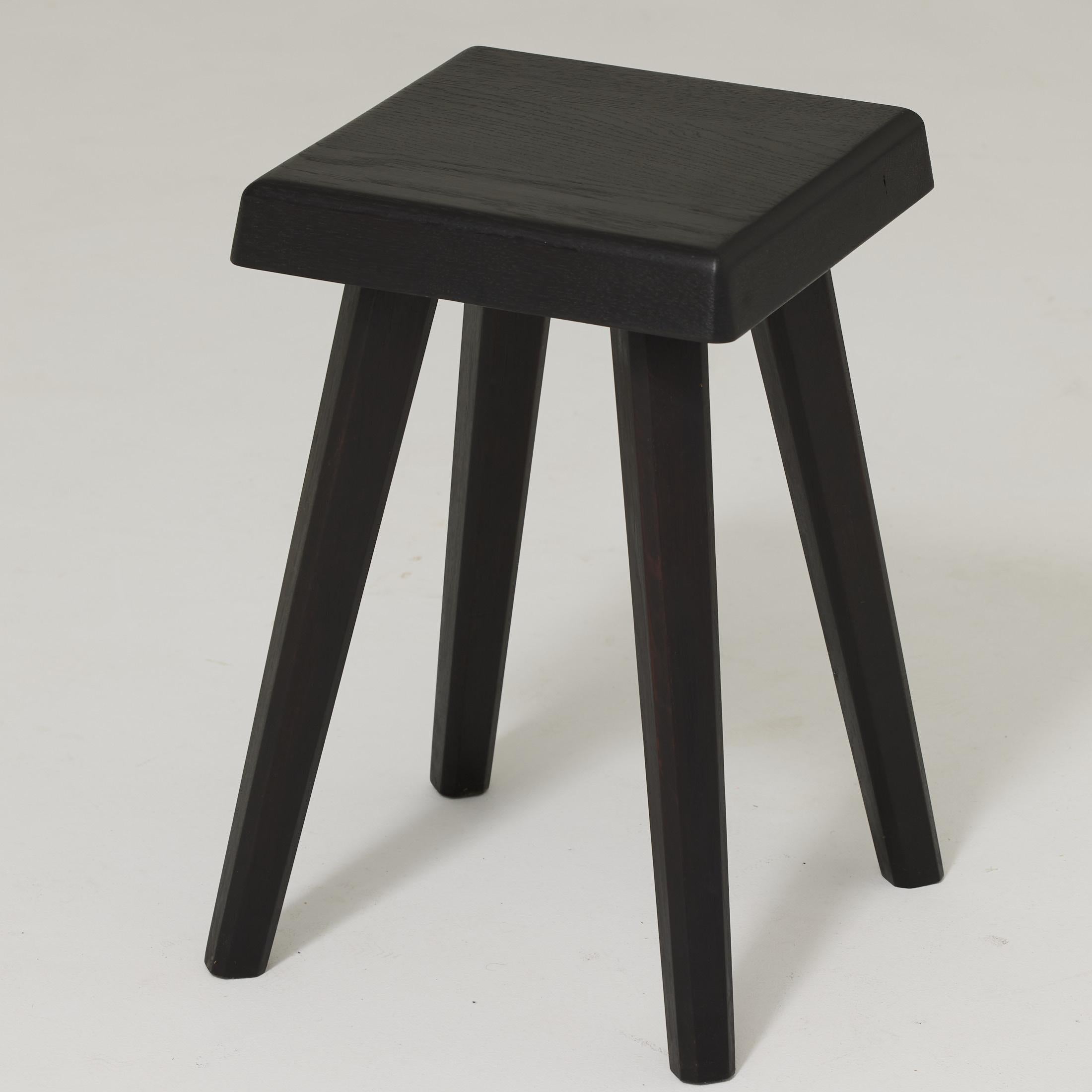 Pierre Chapo, Hocker aus schwarzem Holz, Sonderausgabe im Angebot 6