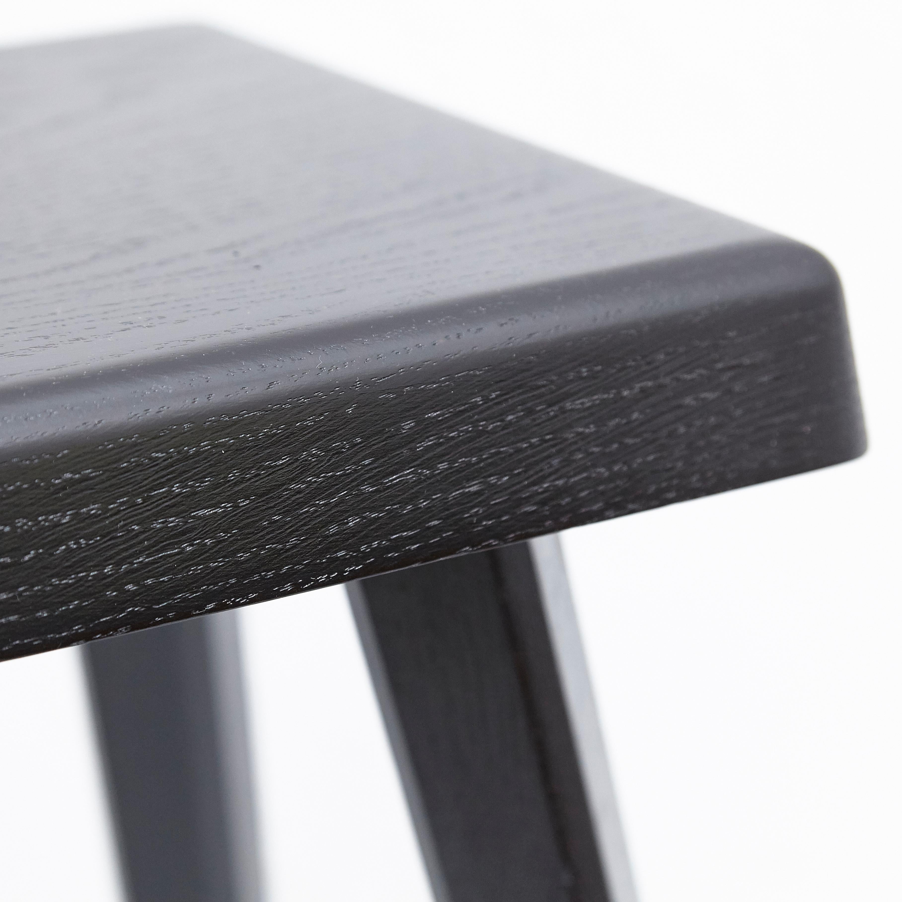 Contemporary Pierre Chapo Special Black Wood Edition Stool