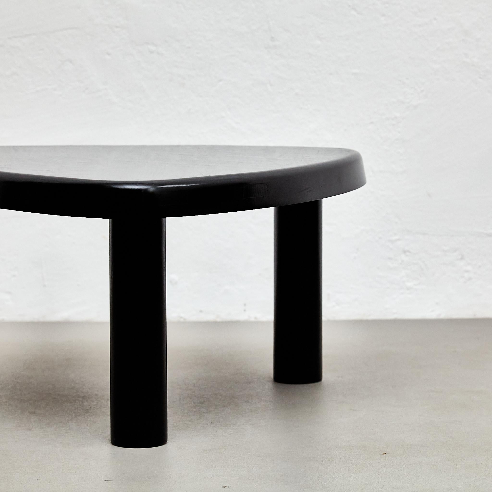 Table d'appoint Pierre Chapo édition spéciale en bois noir T23 en vente 1
