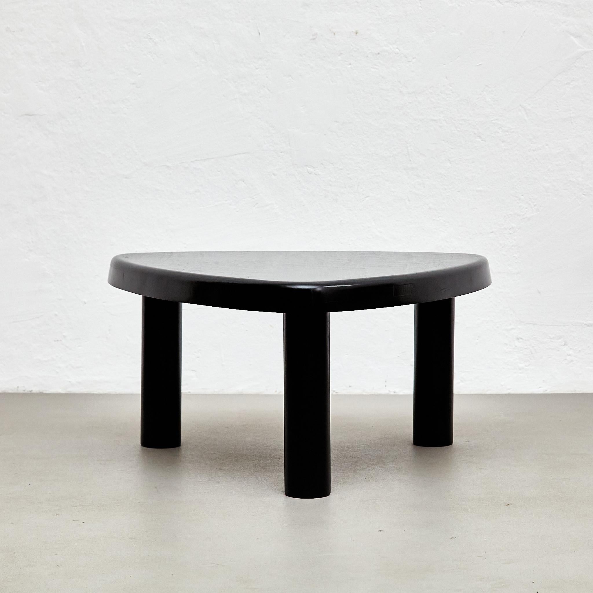 Table d'appoint Pierre Chapo édition spéciale en bois noir T23 en vente 2