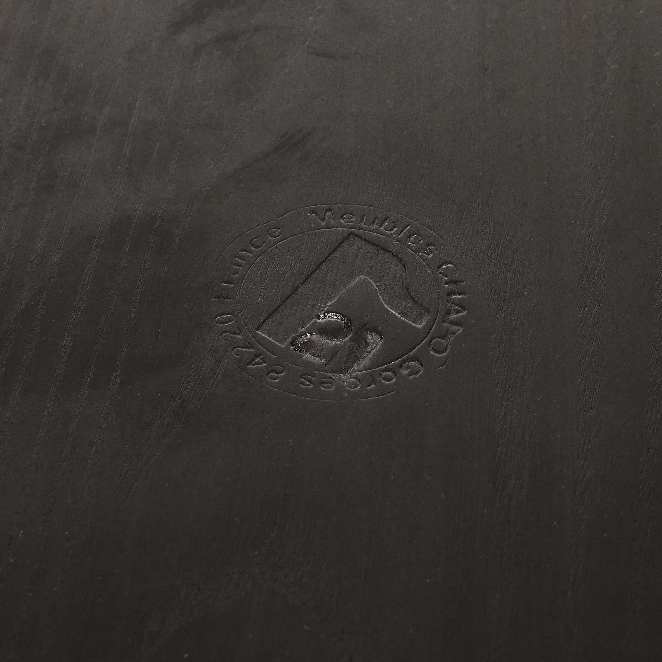 Schwarzer Holz-Beistelltisch T23 von Pierre Chapo, Sonderausgabe im Angebot 5