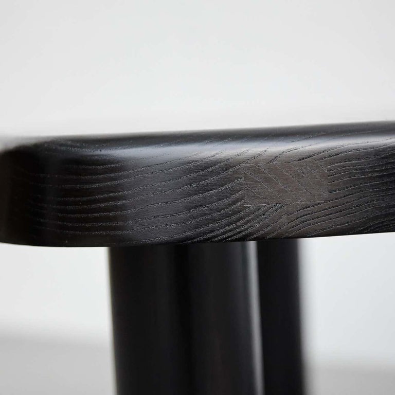 Mid-Century Modern Pierre Chapo Special Black Wood Edition T23 Side Table For Sale
