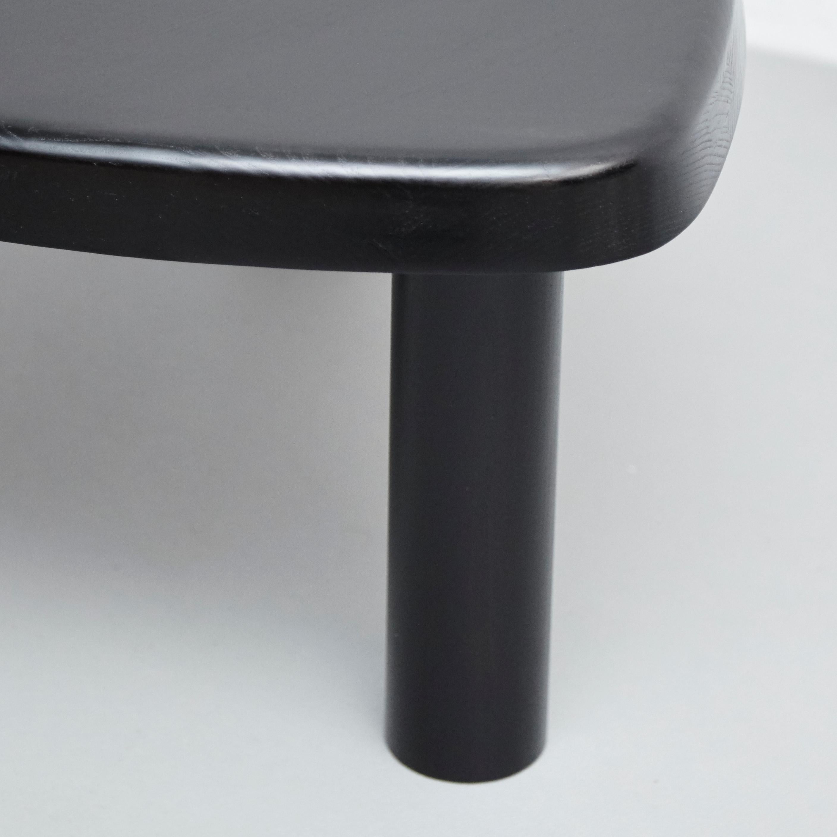 French Pierre Chapo Special Black Wood Edition T23 Side Table