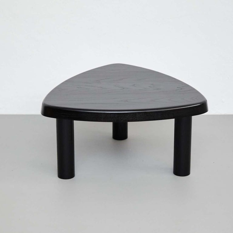French Pierre Chapo Special Black Wood Edition T23 Side Table For Sale