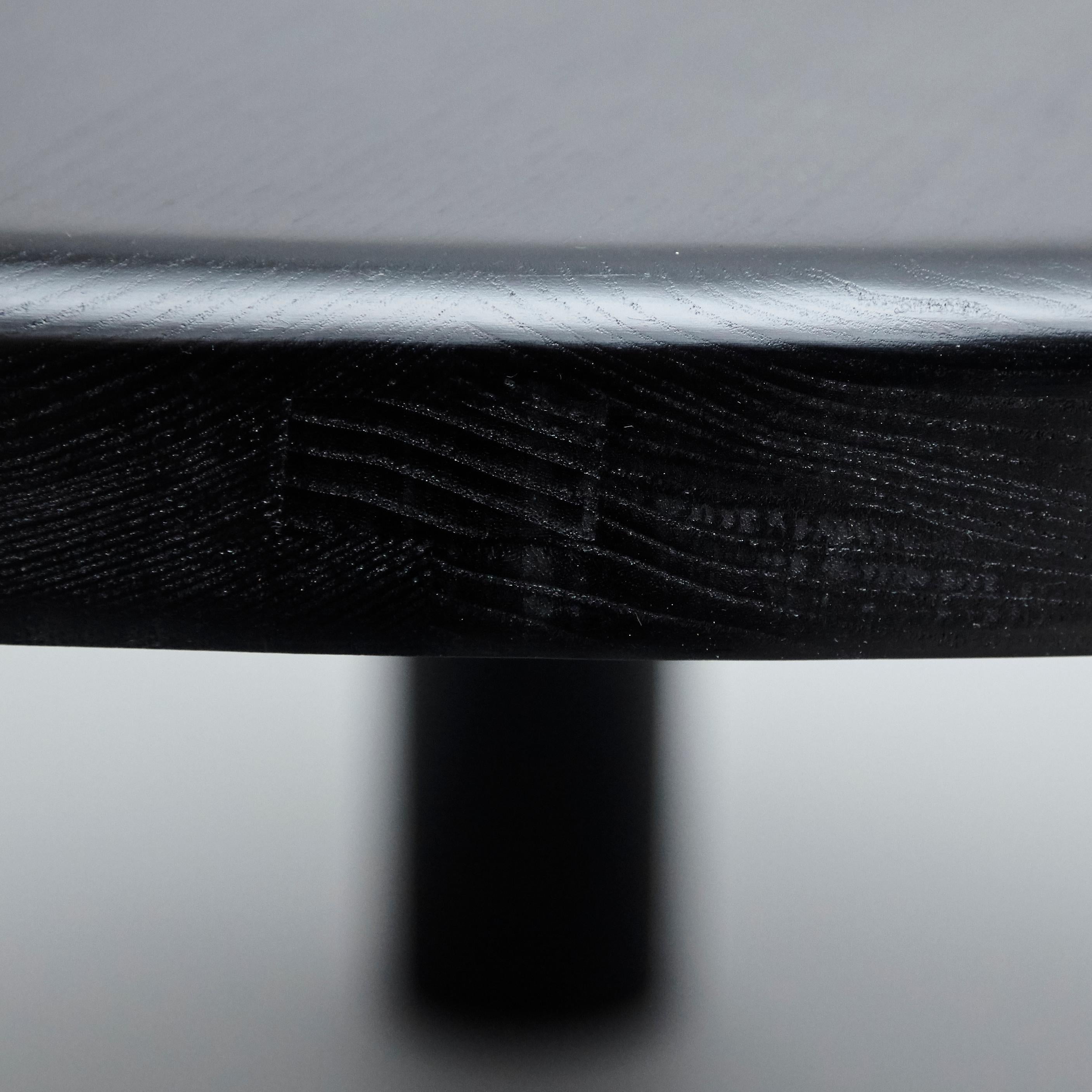 Pierre Chapo Special Black Wood Edition T23 Side Table In Good Condition In Barcelona, Barcelona