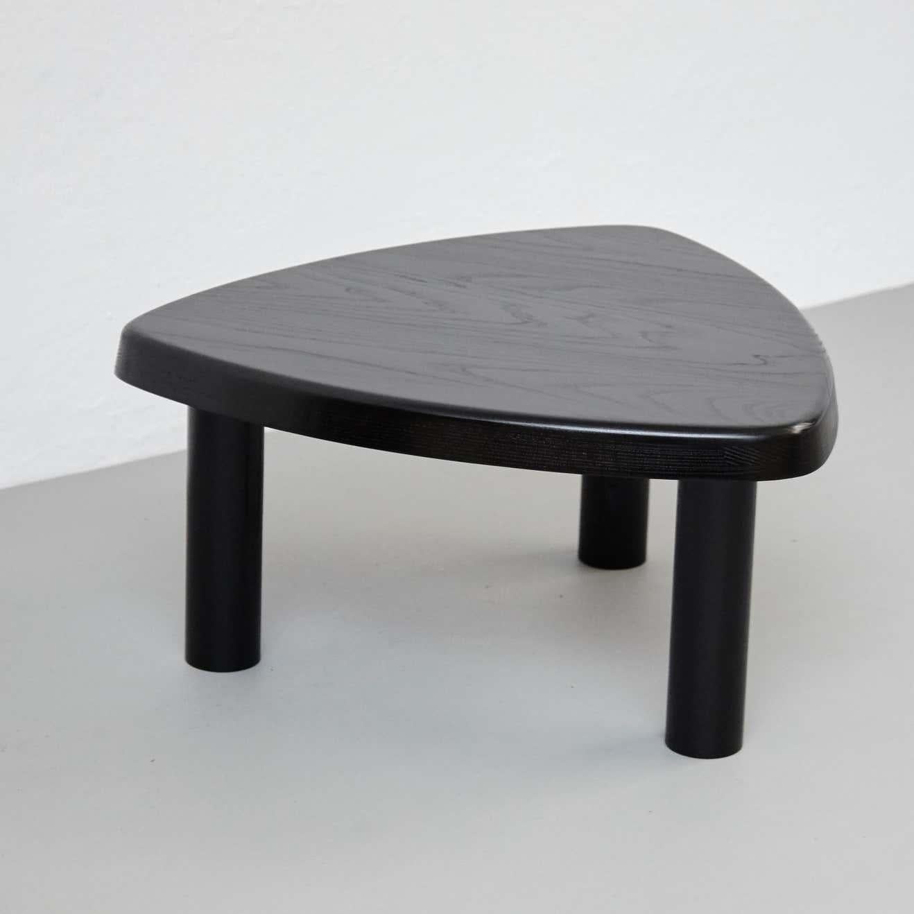 French Pierre Chapo Special Black Wood Edition T23 Side Table