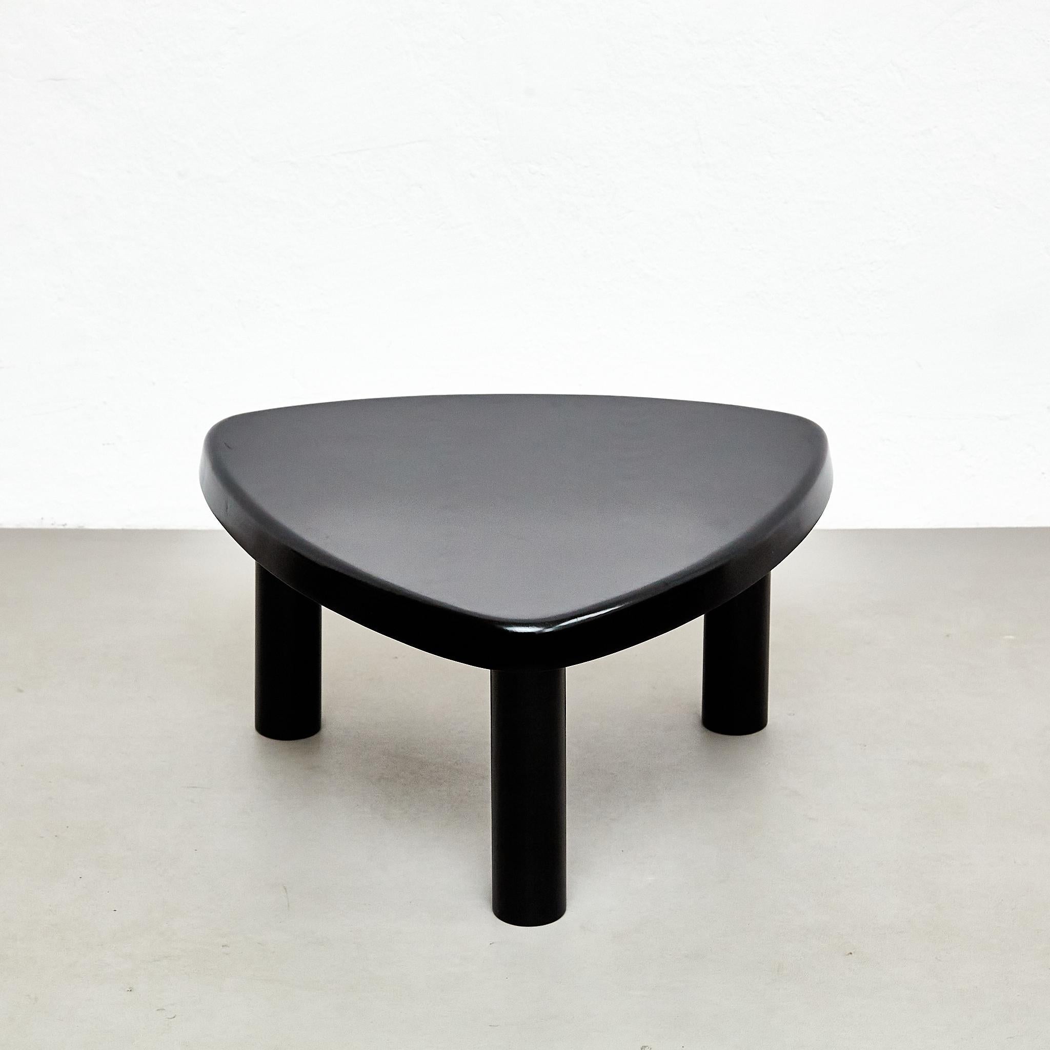 Pierre Chapo Special Black Wood Edition T23 Side Table In Good Condition For Sale In Barcelona, Barcelona