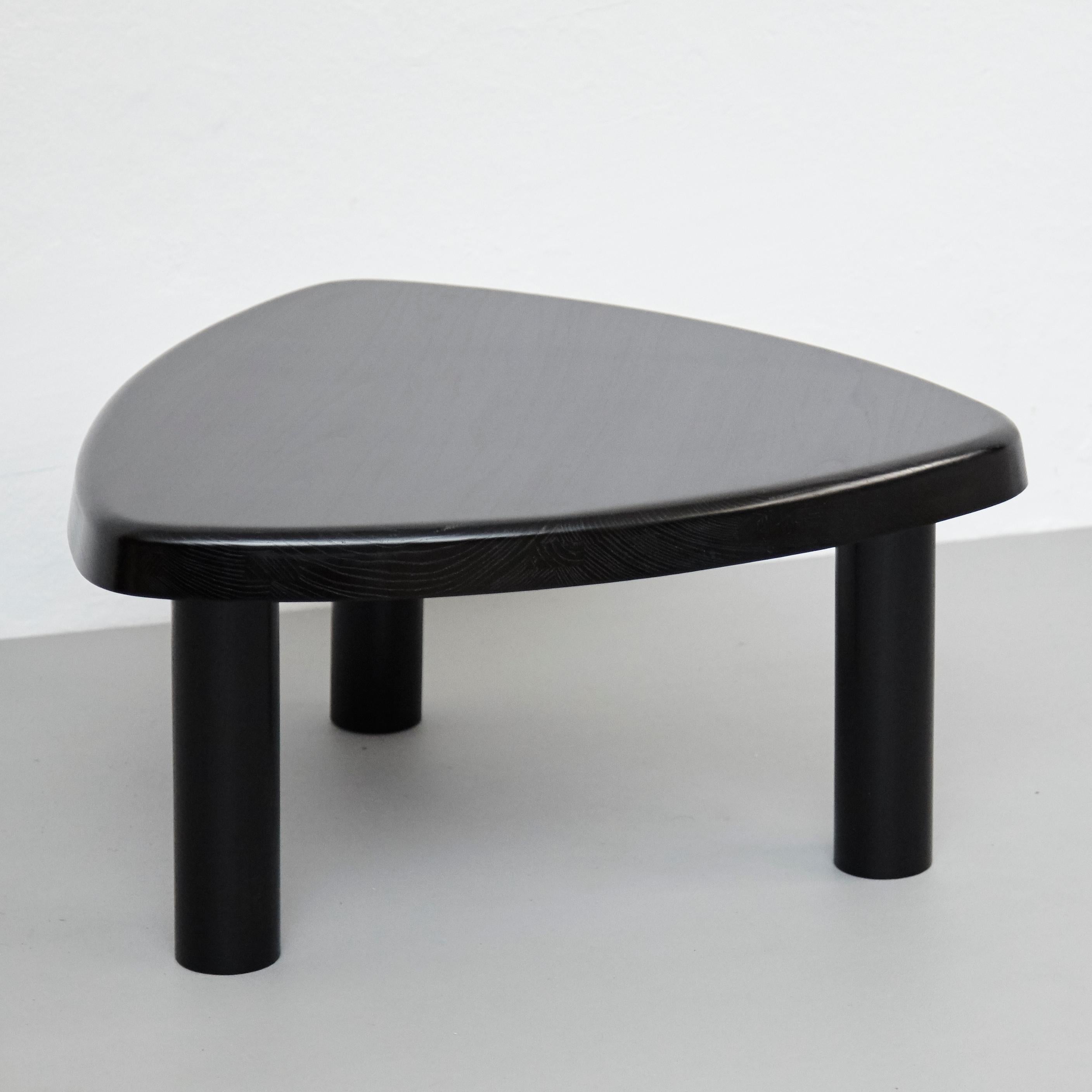 Contemporary Pierre Chapo Special Black Wood Edition T23 Side Table