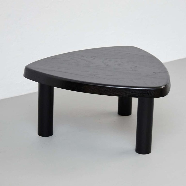 Contemporary Pierre Chapo Special Black Wood Edition T23 Side Table For Sale