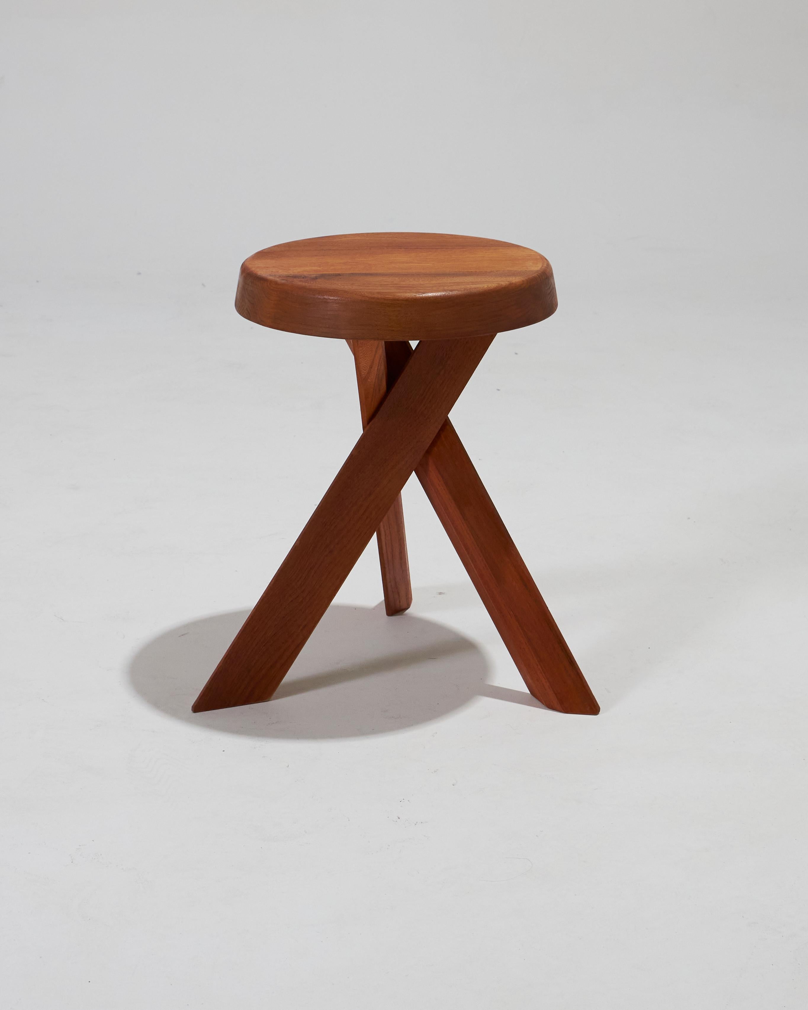 Wood Pierre Chapo Stool For Sale