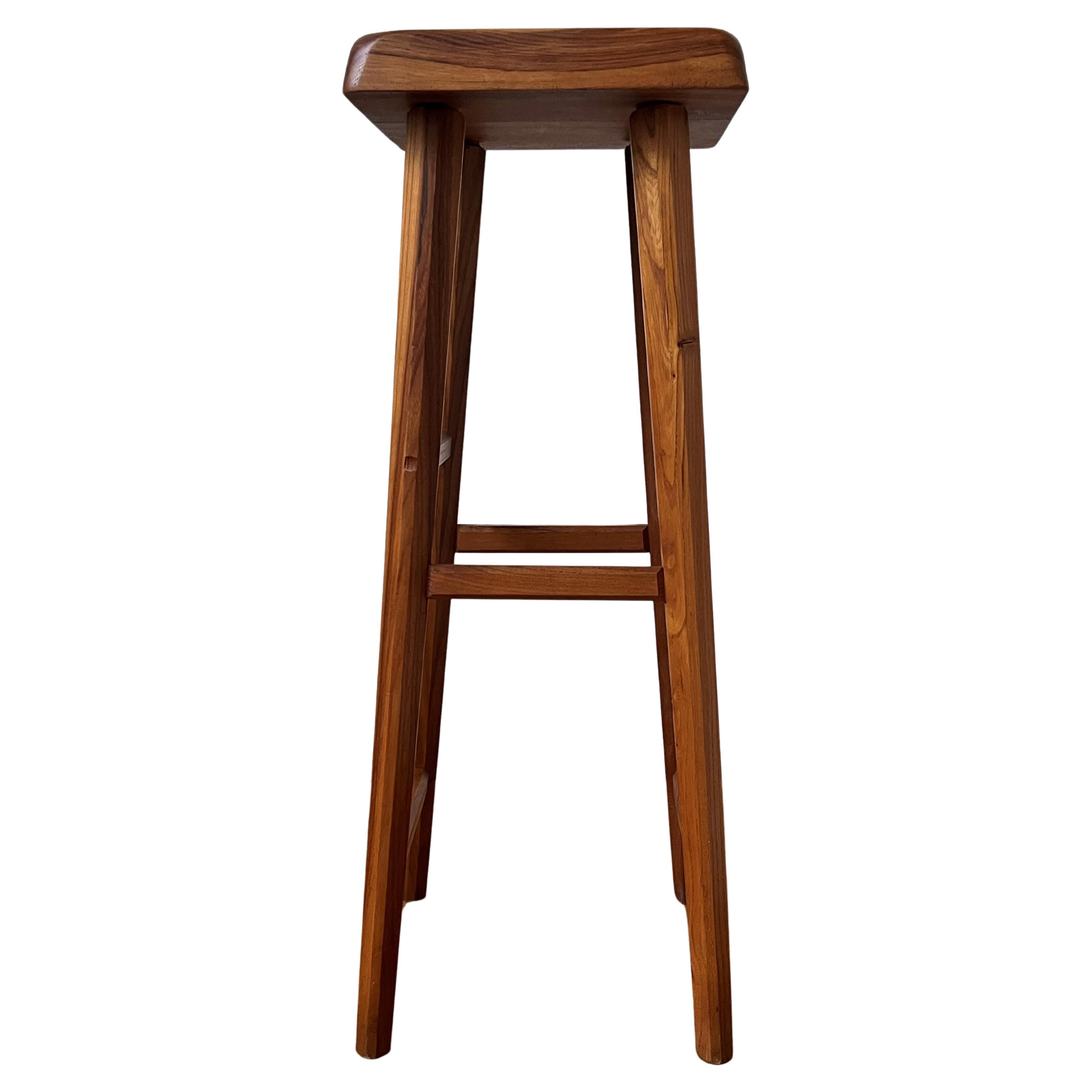 Pierre Chapo. Stool S01C in solid elm For Sale