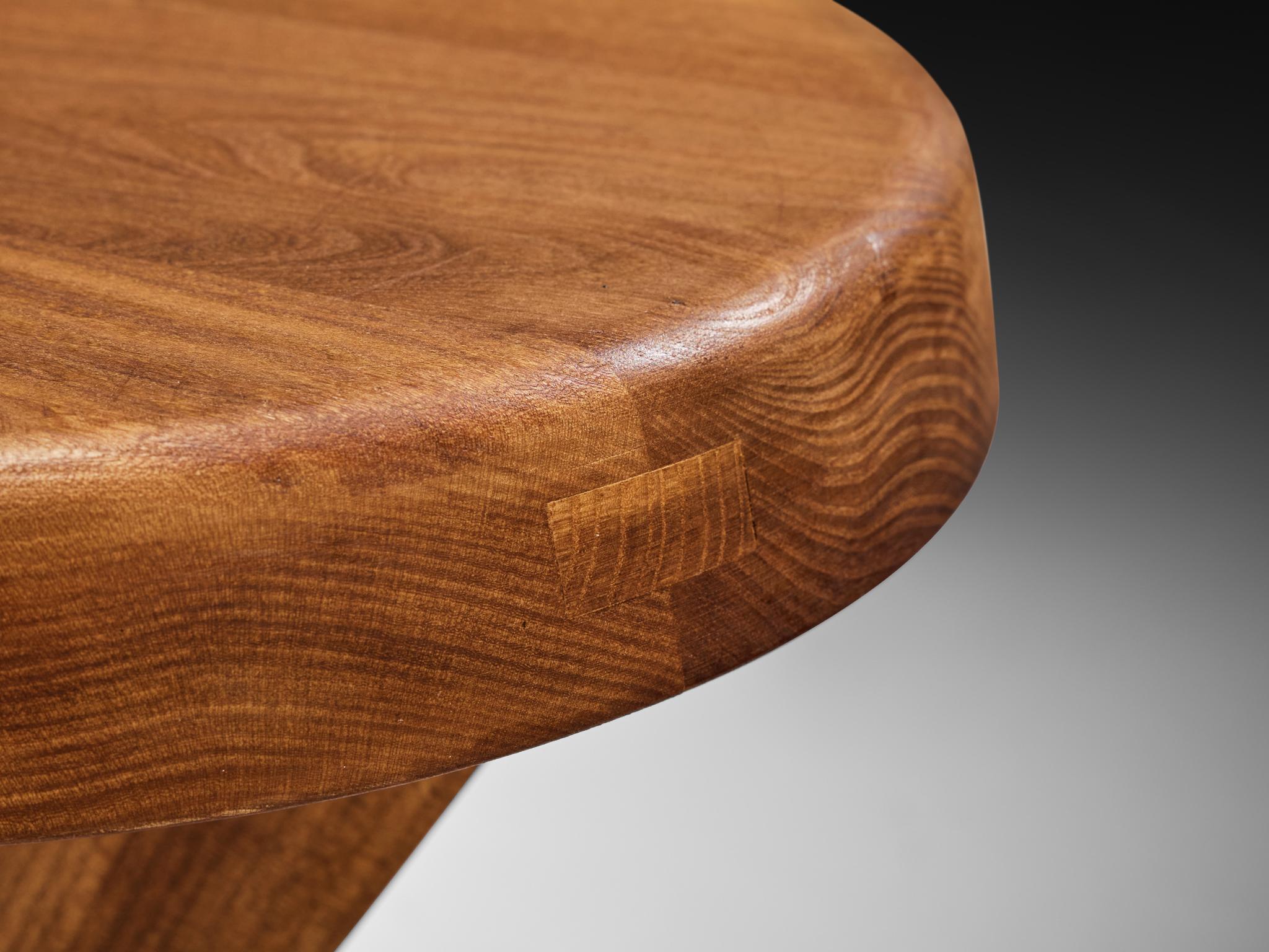 Pierre Chapo Stool 'S13A' in Elm For Sale 2